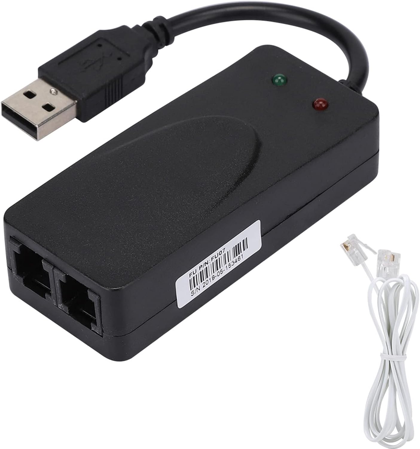 Externes Modem – 1 Stück – Usb 2.0 – Fax 56k V.92 – Plug & Play – Kompatibel Mit Windows Xp, 7, 8 Und 10