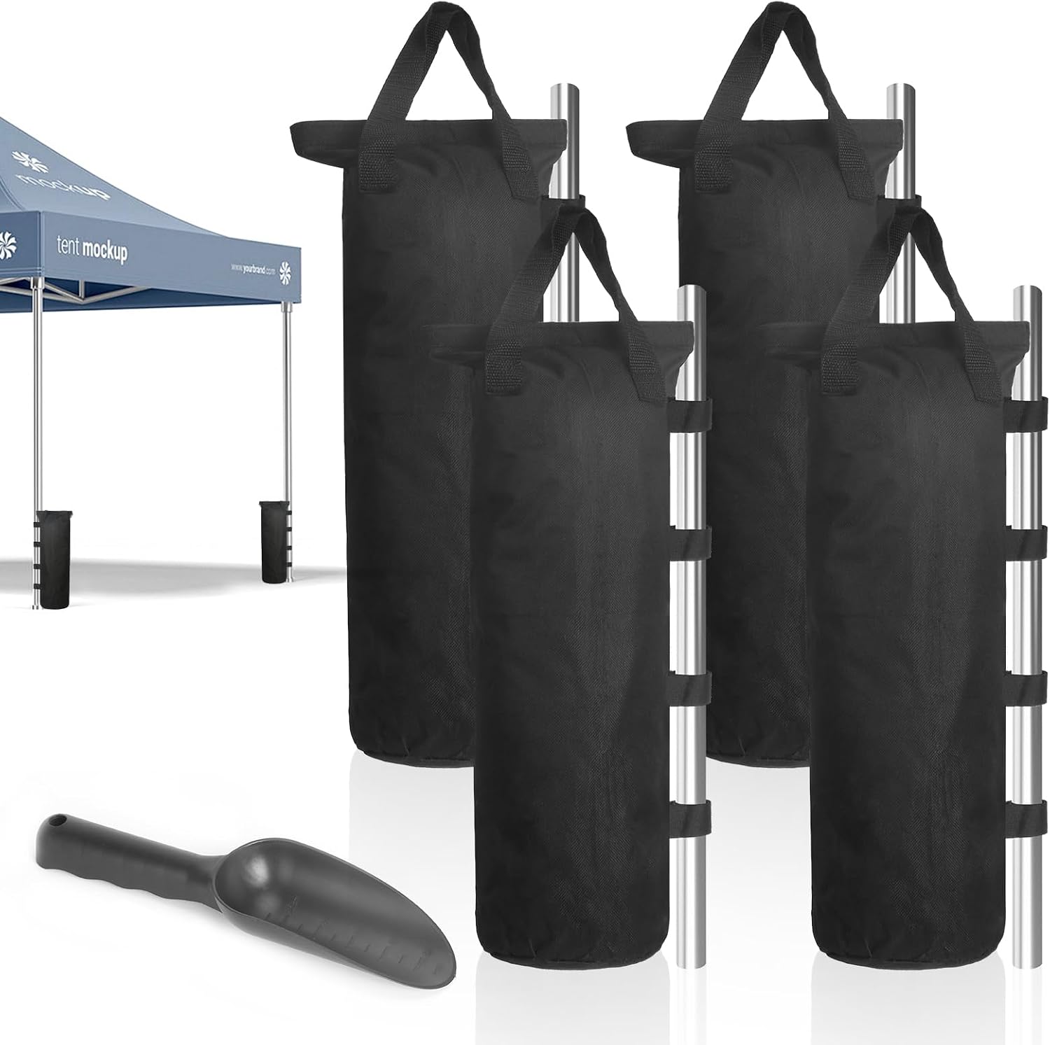 Beschwerte Säcke – 4 Stück – Oxford-gewebe – Für Pavillons Und Pergolen – Windbeständig – 15 X 40,5 Cm