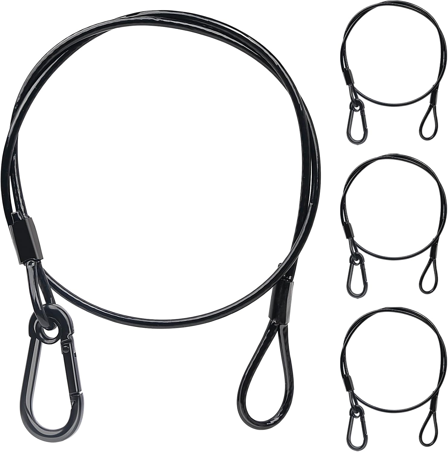 Tragseil – 1 Stück – Edelstahl – Mit Sicherheitskarabiner – Für Bühnenbeleuchtung – 4 Mm X 85 Cm