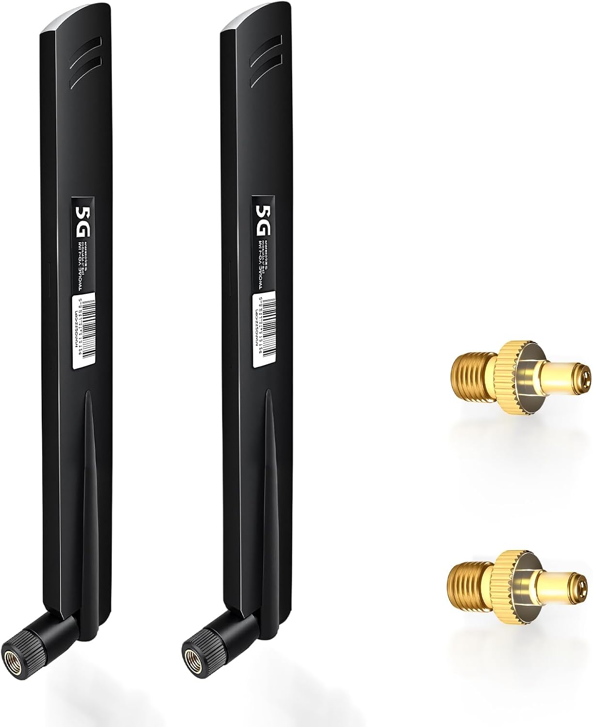 5g-antenne – 2er-pack – 18 Dbi Verstärkung – Sma- Und Ts9-anschlüsse – Für Lte-router Und Hausautomation – Schwarz