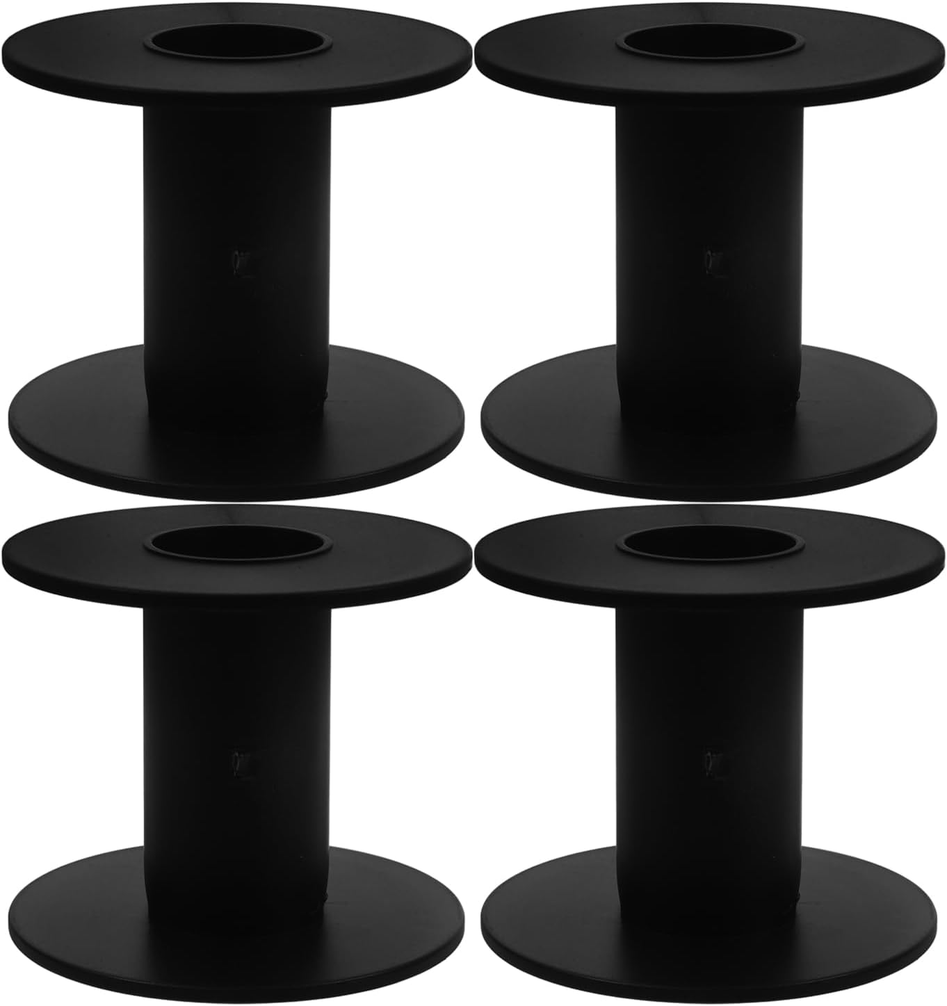 Angelrolle – 4-teilig – Kunststoff – Aufbewahrung Für Angelschnur Und Kabel – Heimwerkerbedarf Und Outdoor – Schwarz, 7,10 Cm