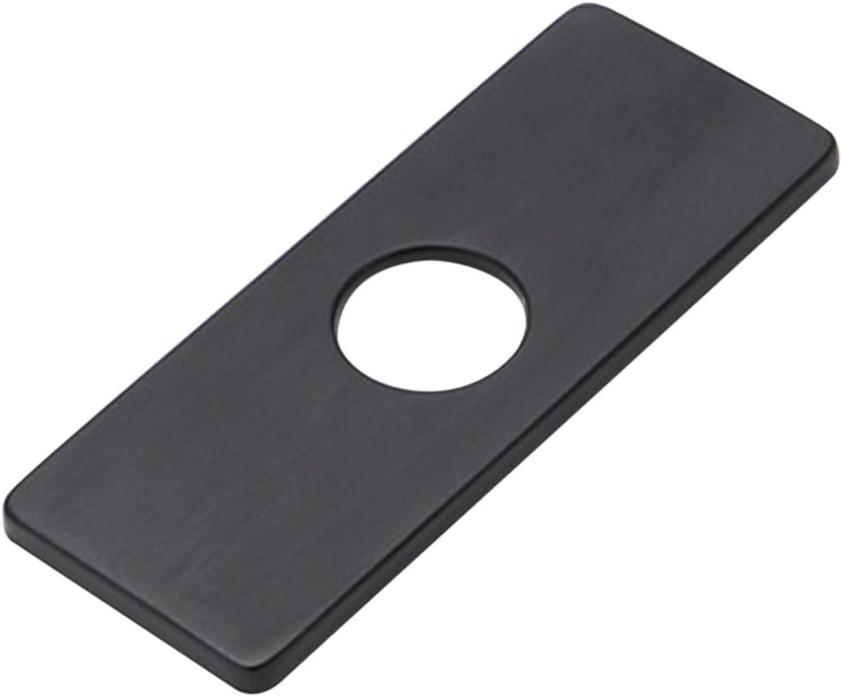 Hahnlochabdeckung – 1-teilig – Edelstahl – Rechteckige Lochabdeckung – Küche Und Bad – Mattschwarz 162 X 63 Mm