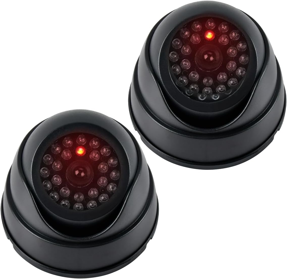 Attrappenkamera – 2er-pack – Wasserdichte Abs-kuppel – Blinkende Led – Für Den Innen- Und Außenbereich – Inkl. Aufkleber