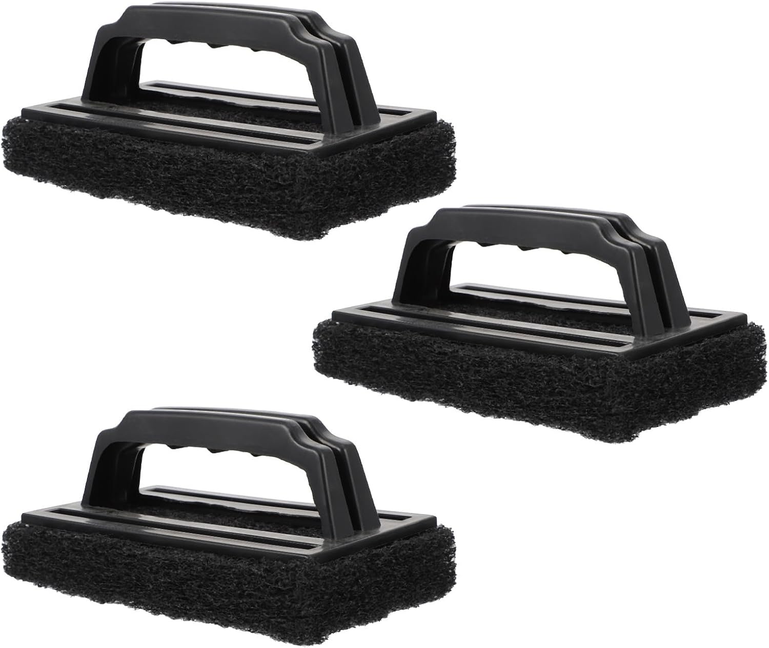 Grillreinigungsbürste – 3er-set – Pp Und Schwamm – Für Gusseisengrills – Für Den Innen- Und Außenbereich – 15 X 9 X 6 Cm