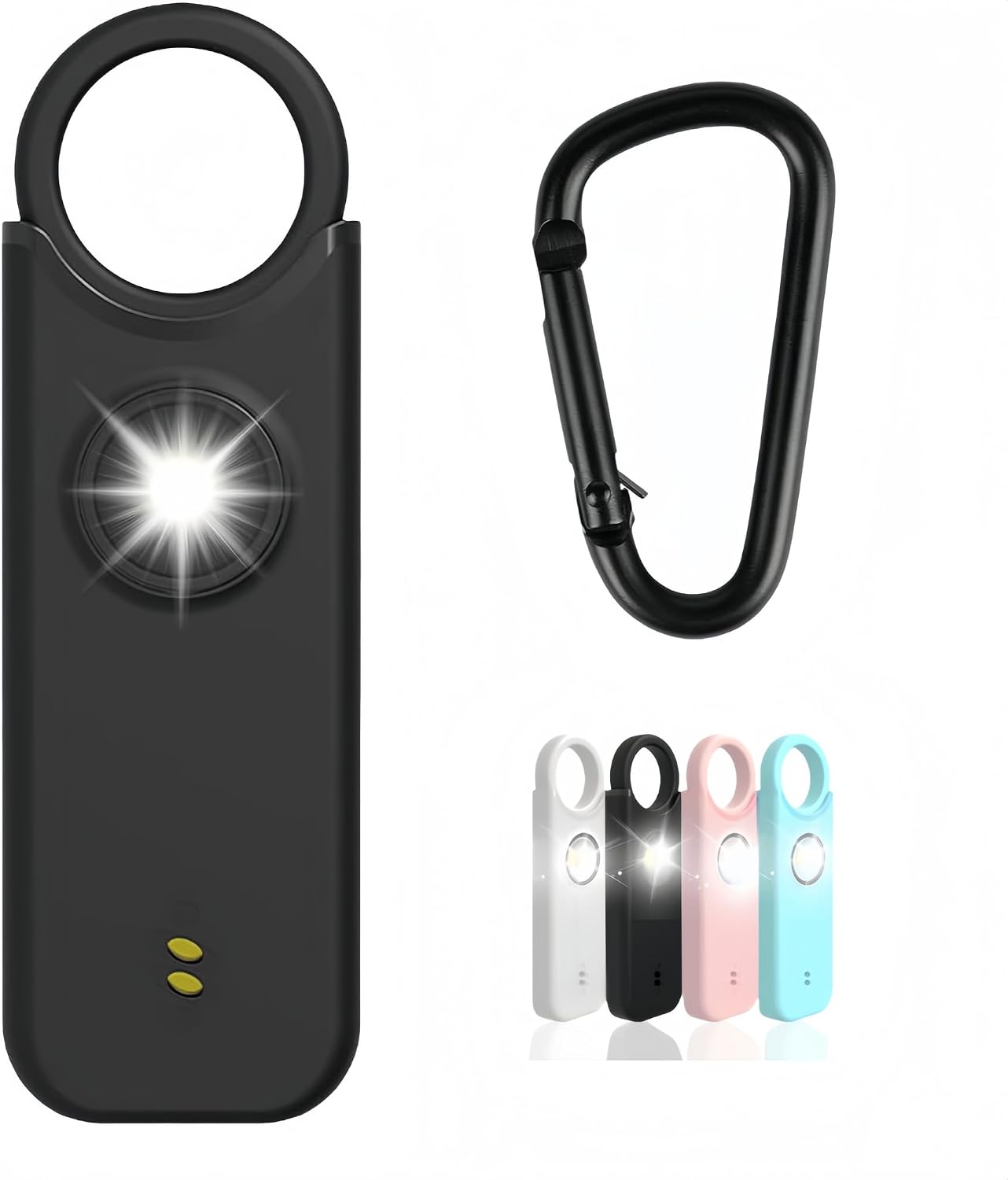 135 Db Personenalarm – 1 Stück – Abs-kunststoff – Led-licht Und Sirene – Notfall-sicherheitsgerät – Schwarz