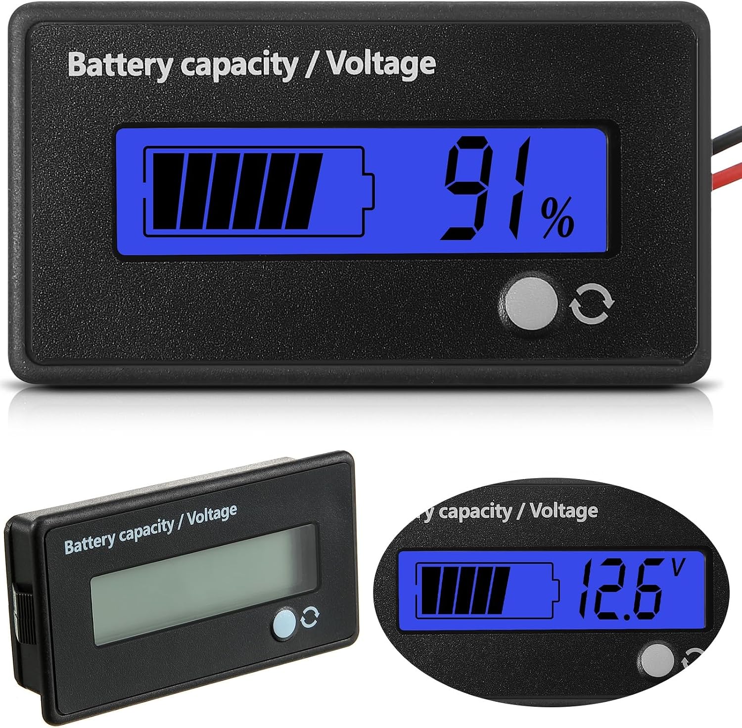 Batterieanzeige – 1 Stück – Kunststoff – Alarm Und Spannungsanzeige – Elektrofahrrad – Blaues Licht