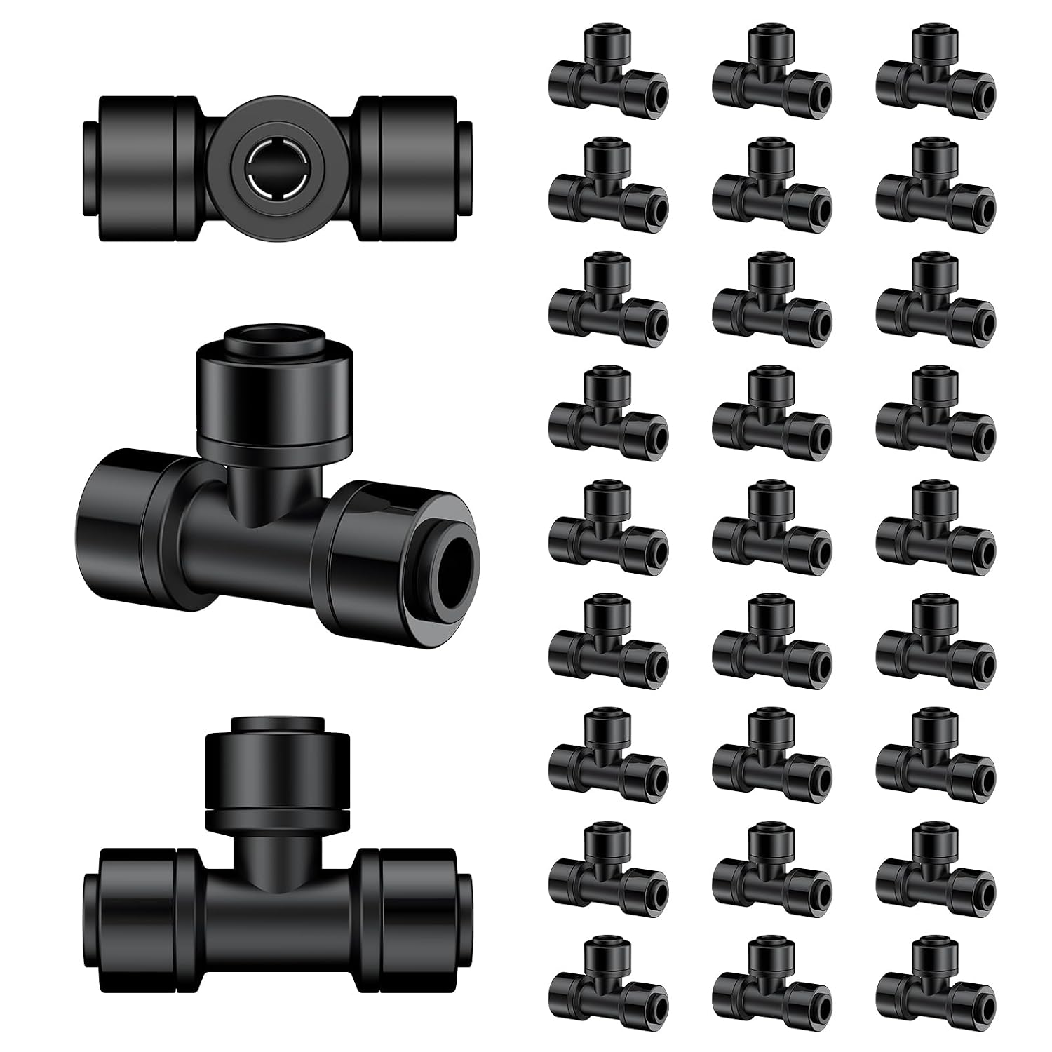 T-verbinder – 30er-pack – Kunststoff – 6 Mm Schnellanschluss – Garten-tropfbewässerung