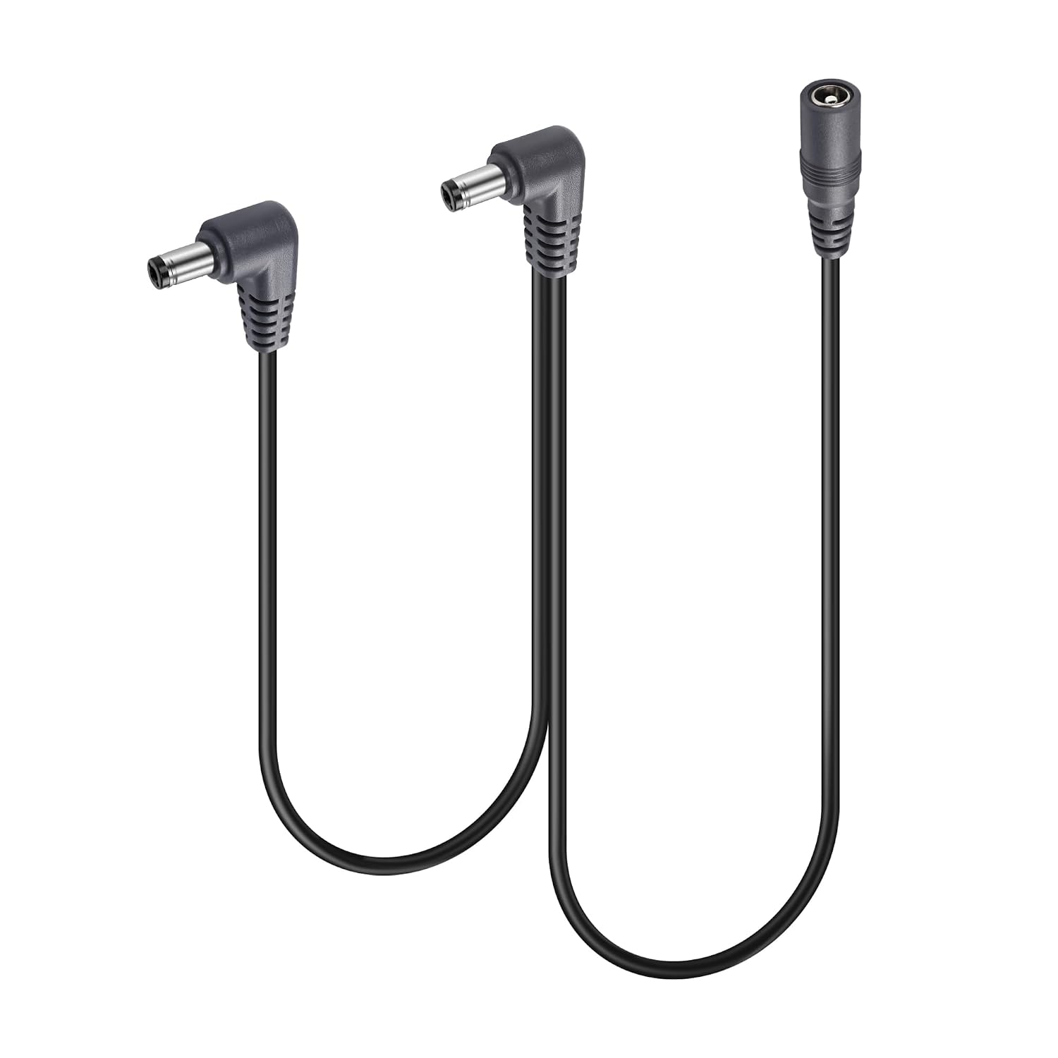 Daisy-chain-kabel Für Gitarren – 1-zu-2-wege – 5,5 Mm X 2,1 Mm Dc-stecker – Schwarz – Für Effektpedale