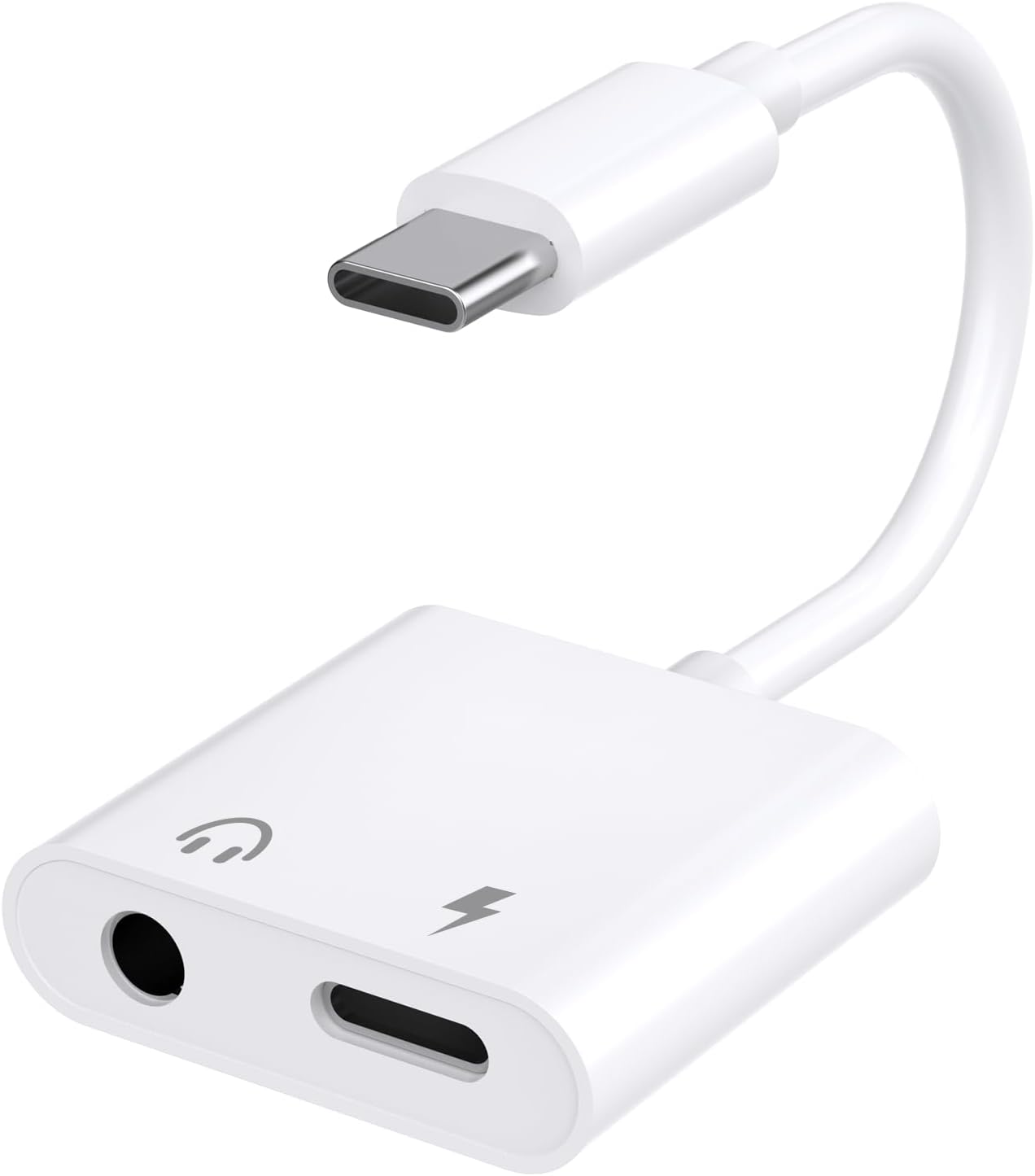 Usb-c-auf-3,5-mm-klinkenadapter – 1 Stück – Aluminiumlegierung – 60-w-schnellladung Und Hi-res-audio – Für Smartphones Und Tablets – Schwarz