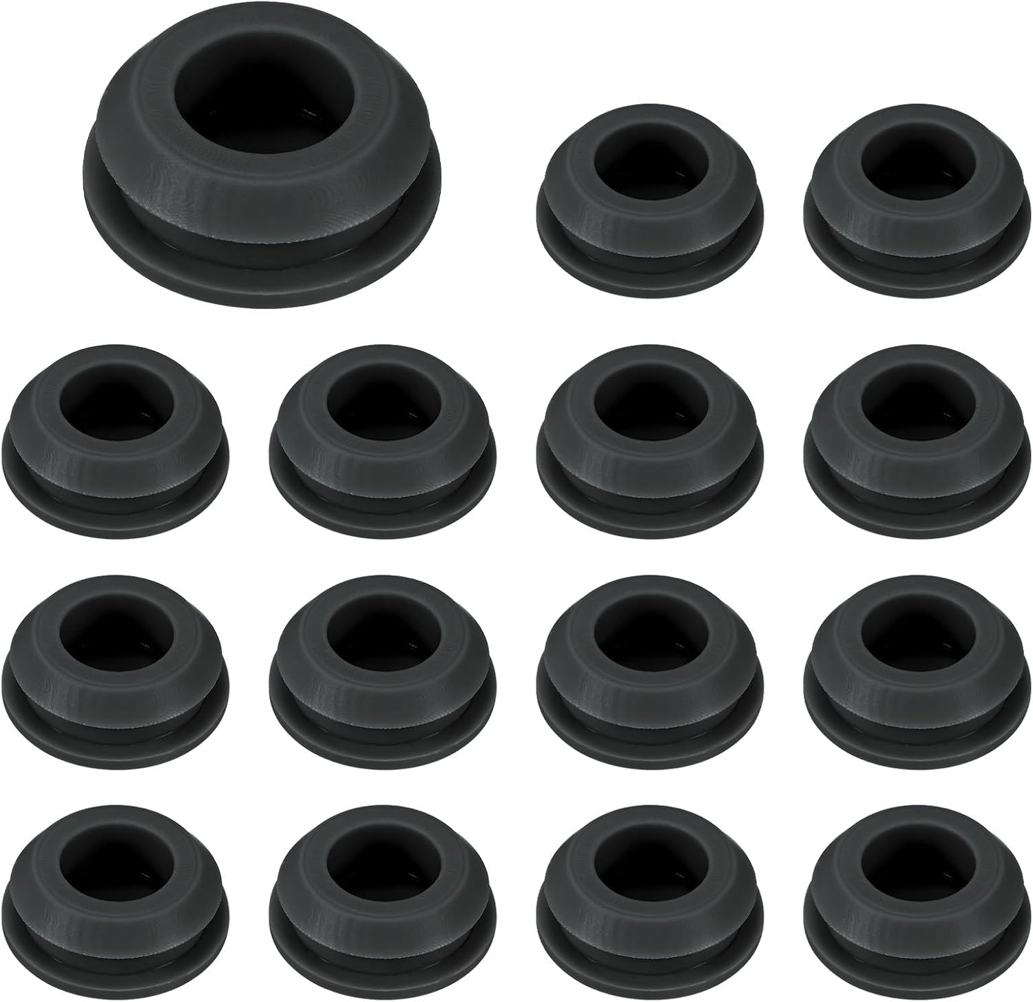 Silikonstopfen – 15 Stück – Schwarz, Flexibel – Abdichtung – 12–13 Mm Loch – Küche Und Industrie – 15 Mm Durchmesser