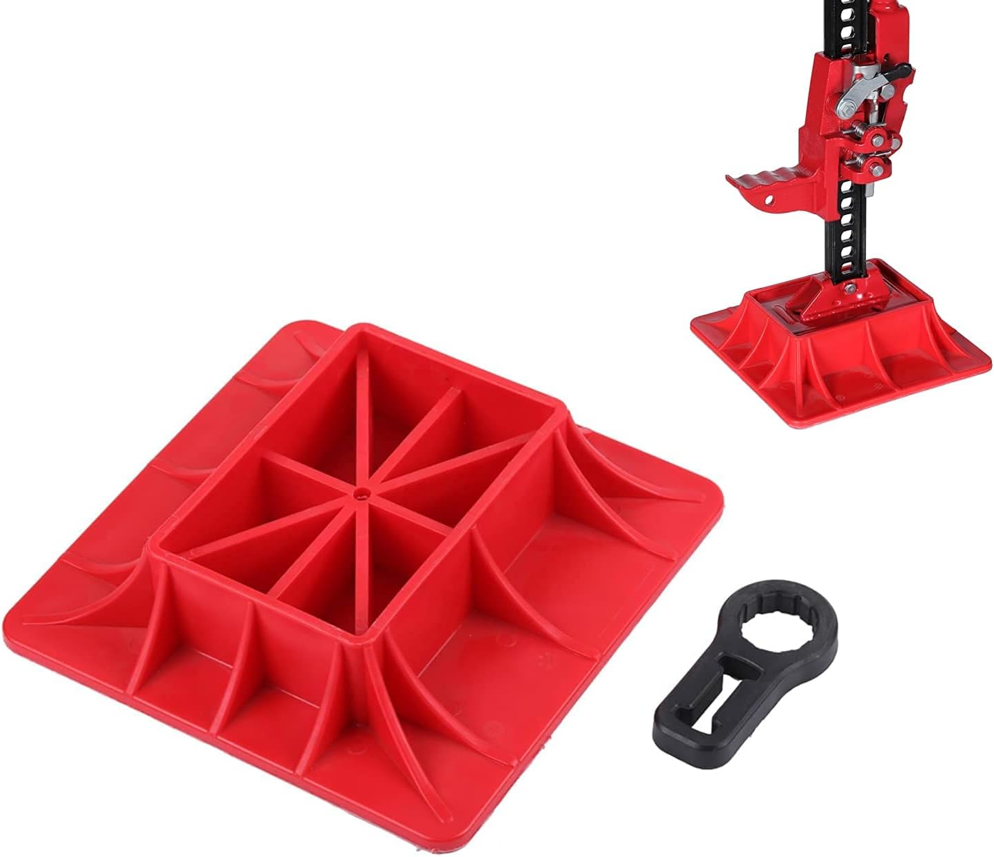 Hi-lift Wagenheberfuß – 1-teilig – Robustes Polypropylen – Stabilisierung Auf Weichem Untergrund – Geeignet Für Sand, Schlamm, Schnee – 28,5 X 28,5 X 7 Cm
