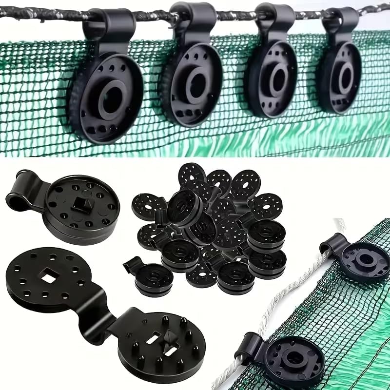 50er-pack Runde Clips – Robustes Kunststoffmaterial – Zur Befestigung Von Planen Und Sonnensegeln – Uv-beständig – Für Garten Und Terrasse – Schwarz
