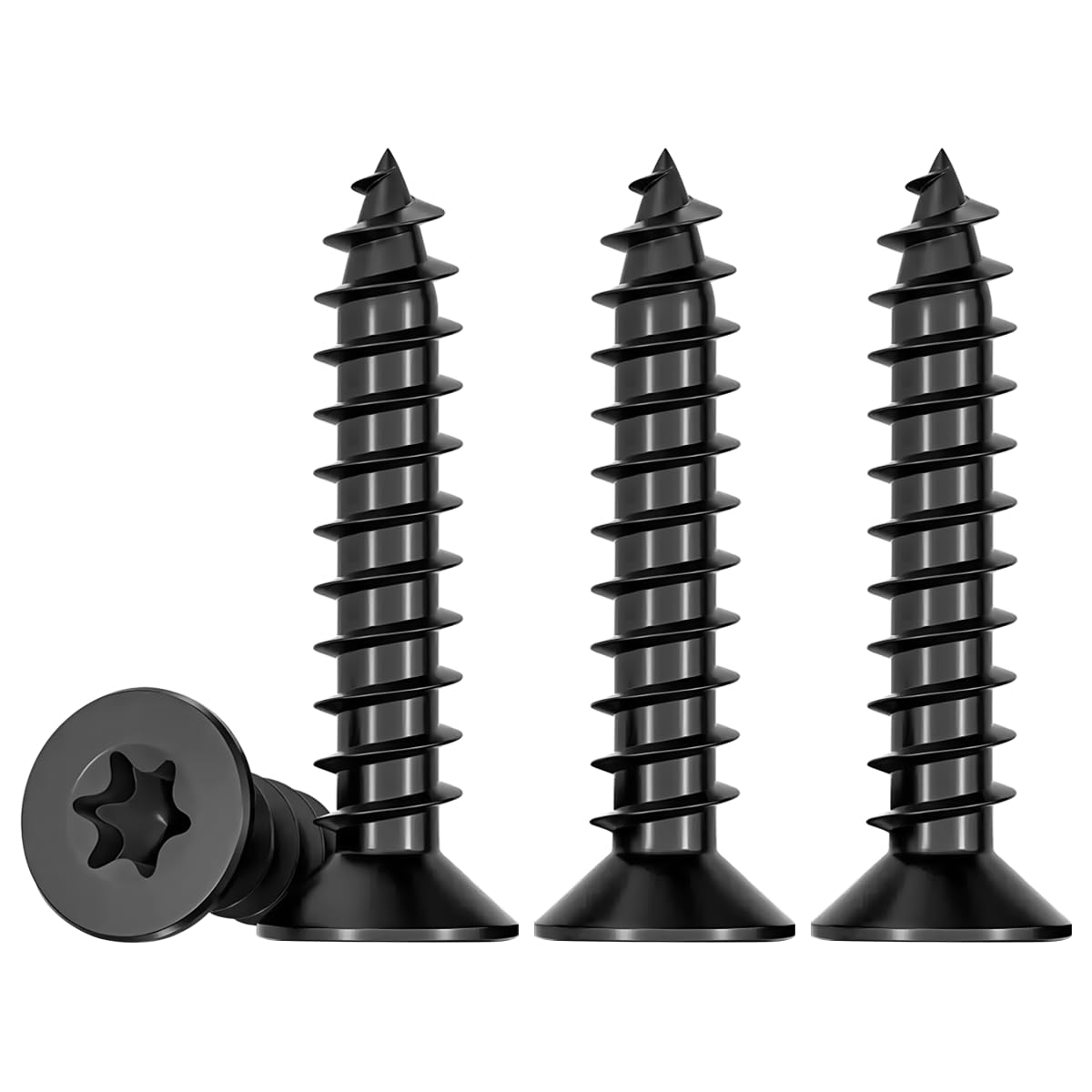Packung Mit 50 M5x25 Mm Holzschrauben – A2 Edelstahl, Schwarz – Senkkopf Torx Tx25 – Robuste Befestigung Für Spanplatten Und Massivholz