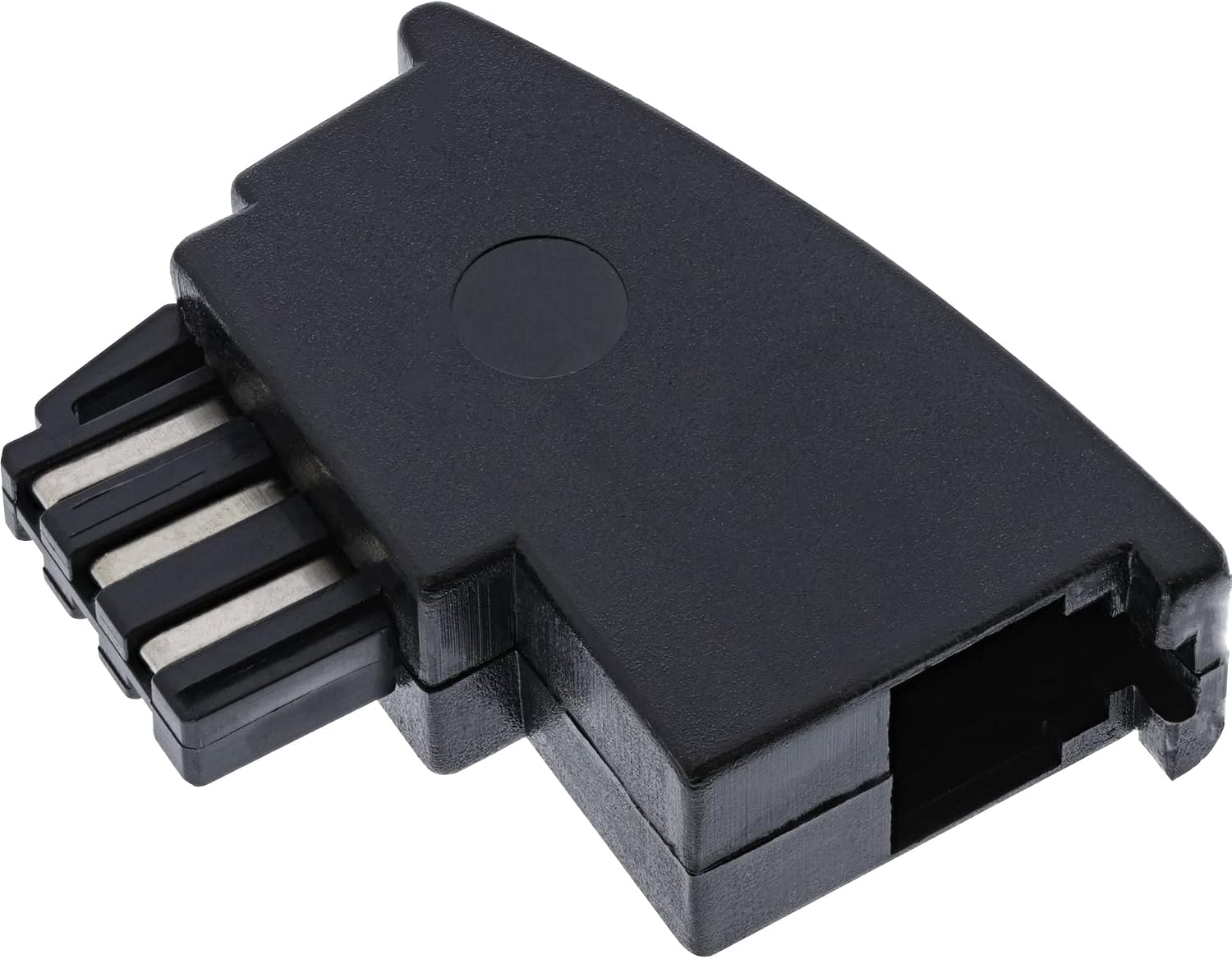 Tae-f-auf-rj11-adapter – 1 Stück – Schwarz – Stecker/buchse-umwandlung – Deutsches Festnetztelefon – Kompakt