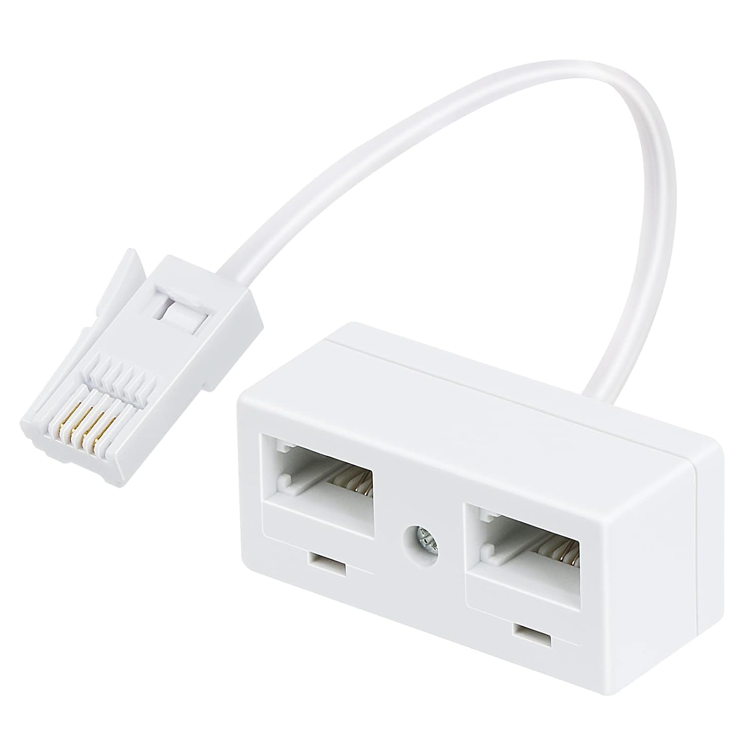 Bt-telefonadapter – 1 Stück – Abs Und Kupfer – 2-wege-rj11-splitter – Für Zuhause Und Büro – Kompakt, Schwarz