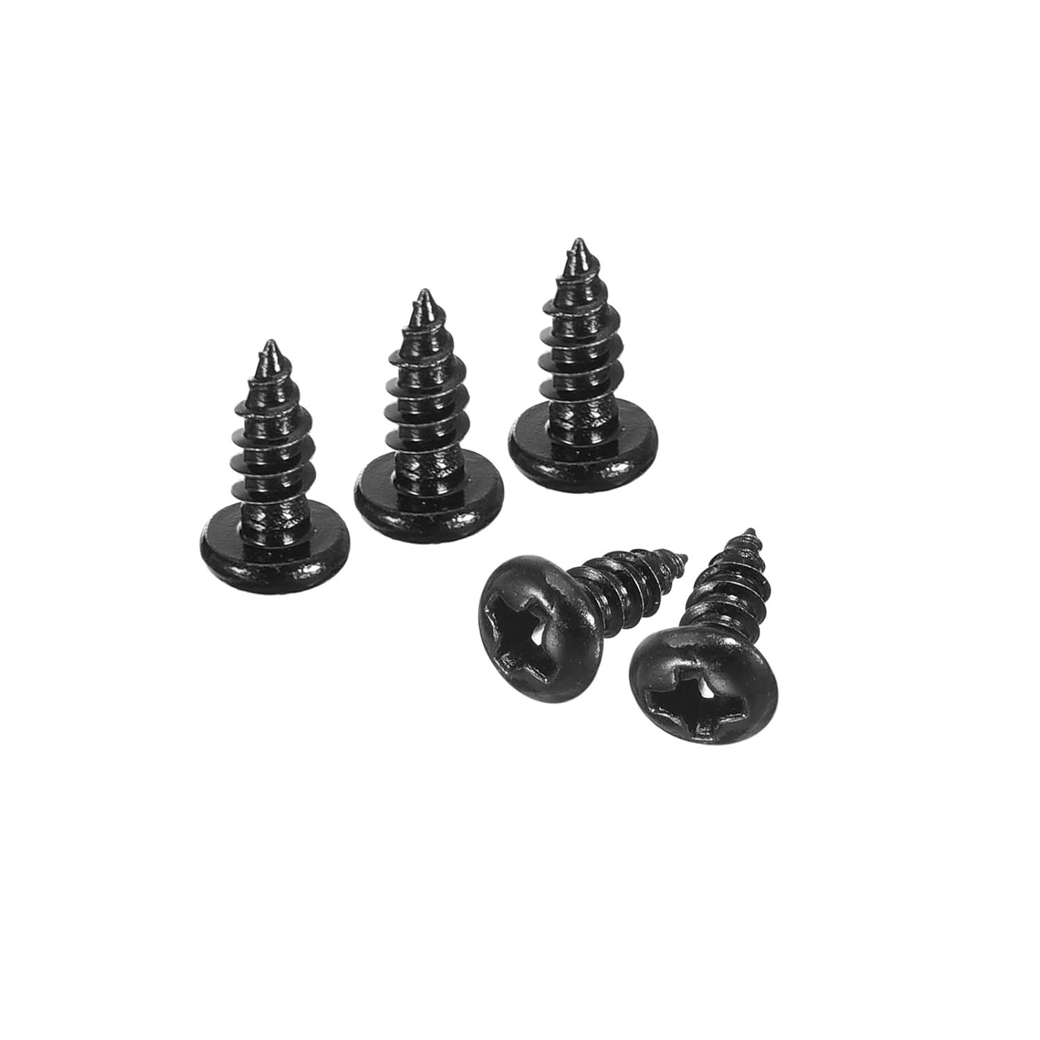 Selbstschneidende Schrauben – 100 Stück – Edelstahl 304, Schwarz – Flachkopf, Vollgewinde – Für Holz Und Metall, Für Den Innen- Und Außenbereich – 3 Mm X 8 Mm