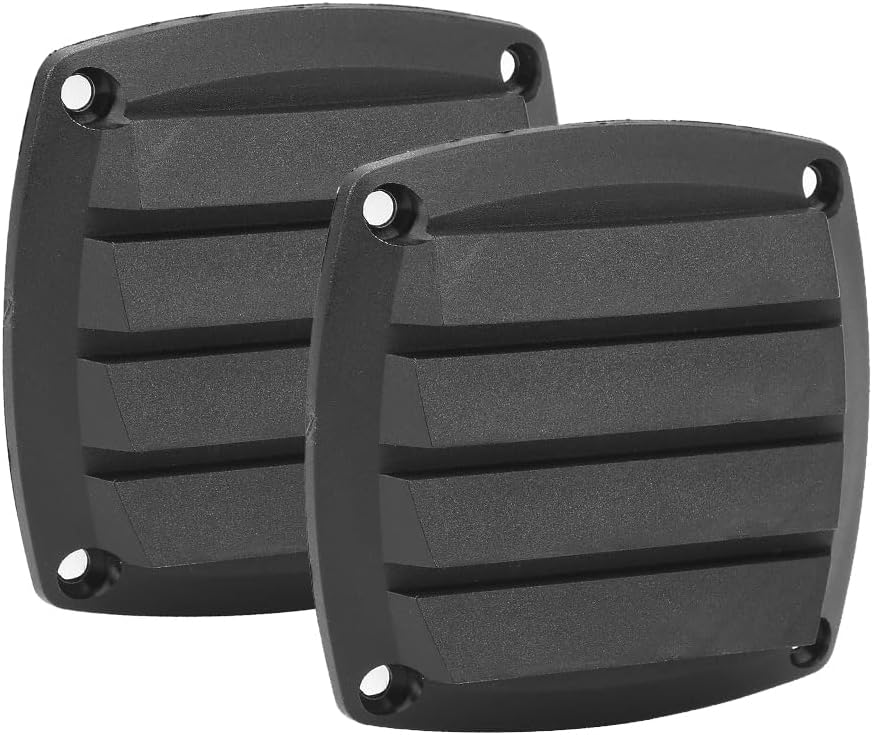 Marine-lüftungsgitter – 2 Stück – Schwarzes Abs – Direkter Luftstrom – Für Boote Und Wohnwagen – 8,5 X 8,5 Cm