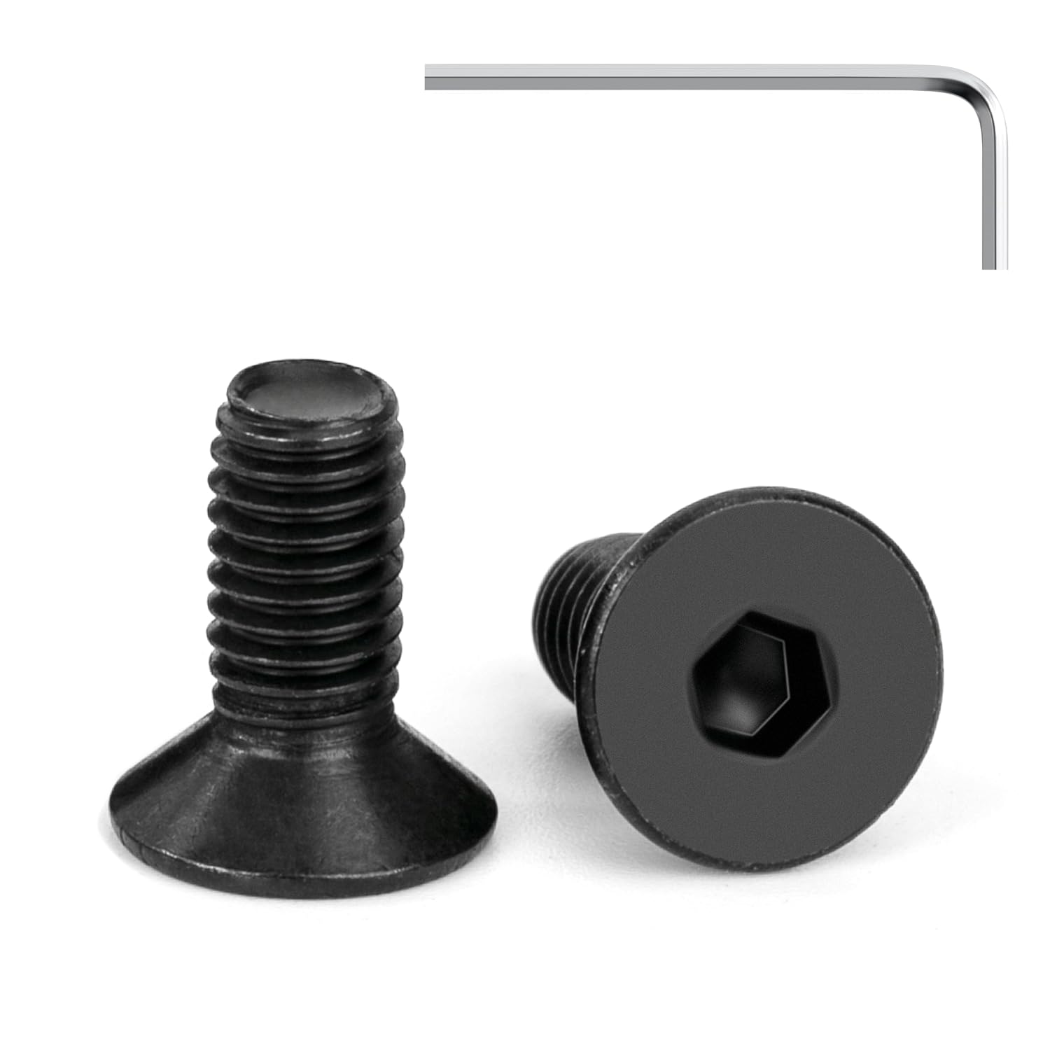 Senkkopfschrauben M5x12 Mm – 20 Stück – Schwarzer Edelstahl A2 – Robuste Unterputzmontage – Für Heimwerker Und Handwerker – Inklusive Innensechskantschlüssel