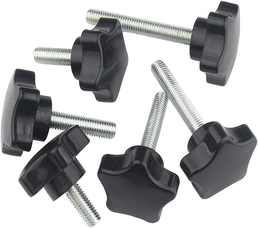 M8 Flügelschrauben – 5er-pack – Bakelit Und Stahl – Präzises Manuelles Anziehen – Maschinen Und Möbel – Schwarz M8x60 Mm