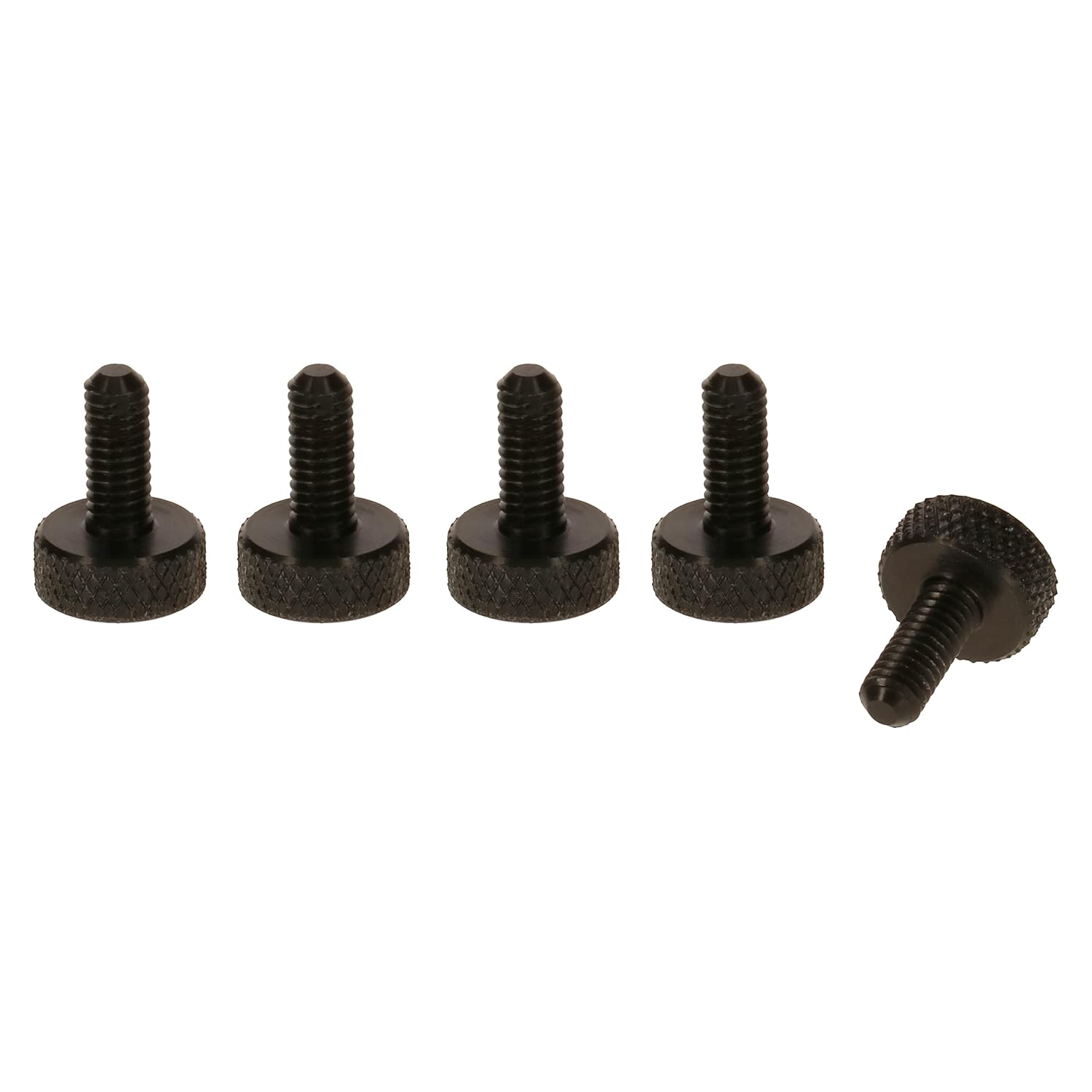 M6x10 Mm Flügelschrauben Aus Schwarz Eloxiertem Aluminium, 5er-pack – Werkzeugloses Manuelles Anziehen – Für Leichte Baugruppen Und Präzise Einstellungen