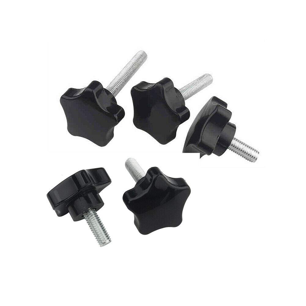 Sternförmige Rändelschrauben – 5er-pack – Verstärkter Kunststoff – Manuelle Befestigung M10x20 Mm – Mechanik Und Möbel – Schwarz