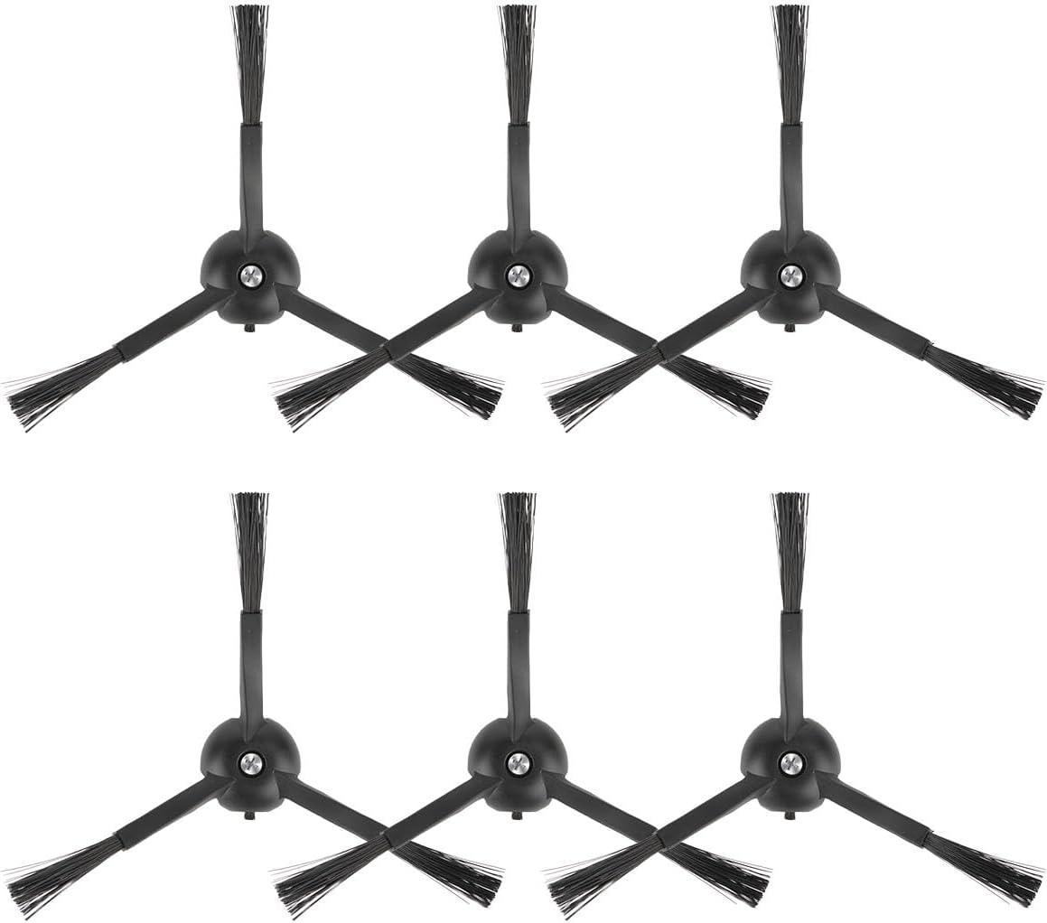 Seitenbürsten – 6 Stück – Verstärktes Nylon – Reinigt Ecken Und Kanten – Für Saugroboter Der Serien Q Und S – Schwarz