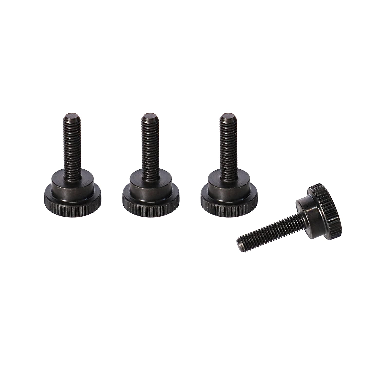 Rändelschrauben Mit Schulter – 4er-pack – Geschwärzter Stahl – Werkzeuglose Manuelle Befestigung – Für Mechanische Montage – M6 X 19 Mm