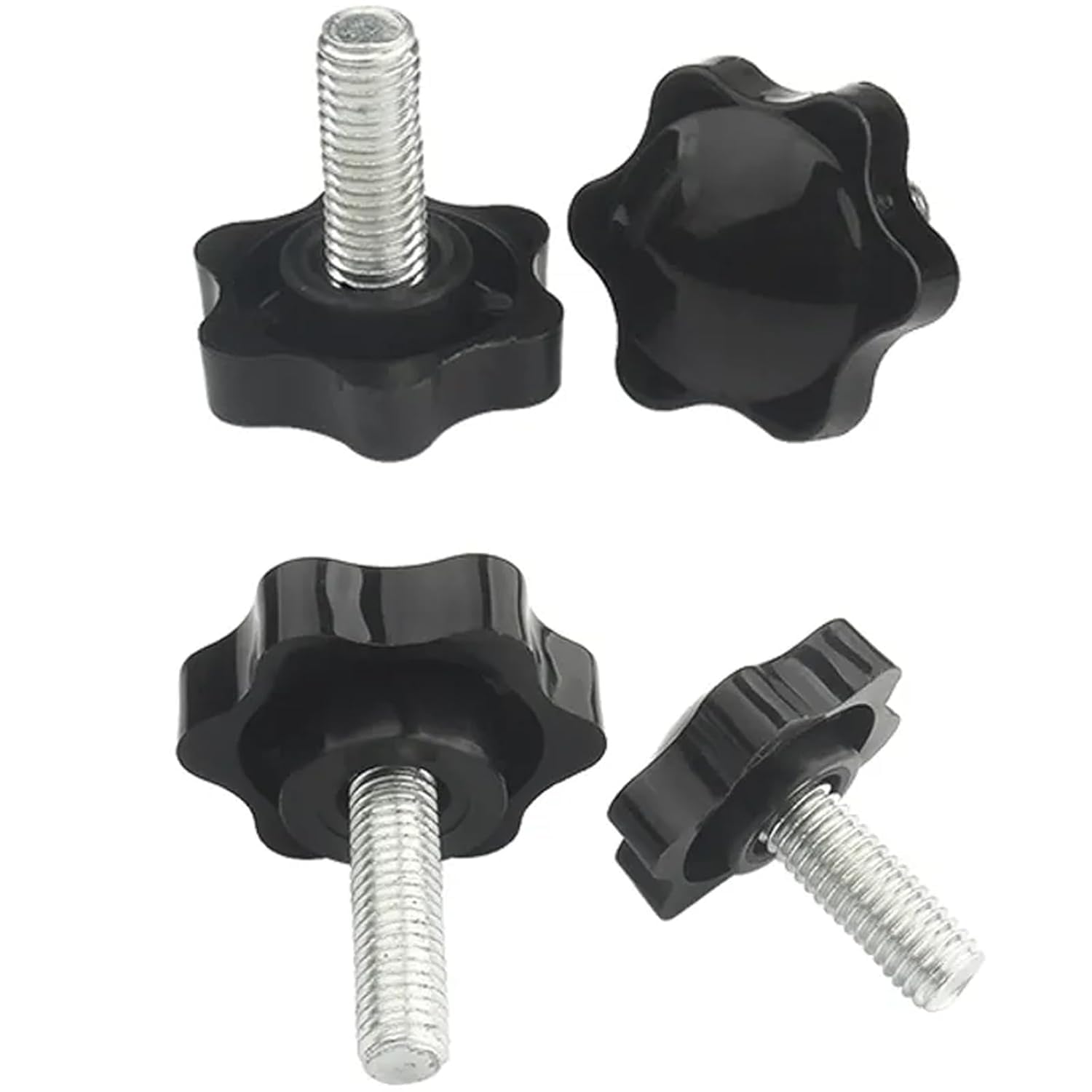 Satz Mit 4 M6x30-mm-sternkopfschrauben – Kohlenstoffstahl – Drehbefestigung – Für Industriemaschinen Und -anlagen – Durchmesser 32 Mm