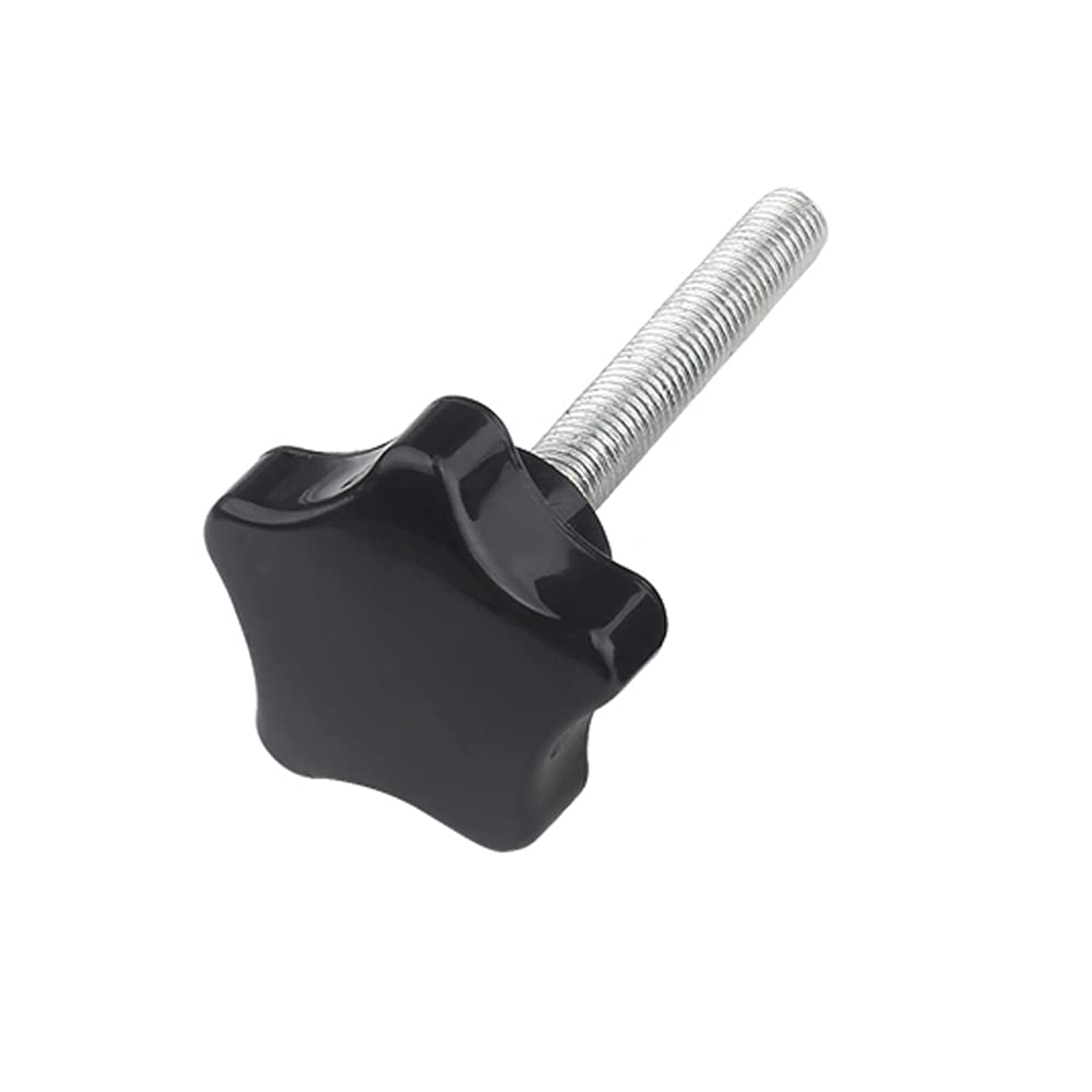 Sternförmige Handschraube M8 X 80 Mm – 4er-pack – Verzinkter Stahl Und Kunststoff – Sicheres Manuelles Anziehen – Für Werkzeugmaschinen Und Industrieanlagen – 38-mm-kopf