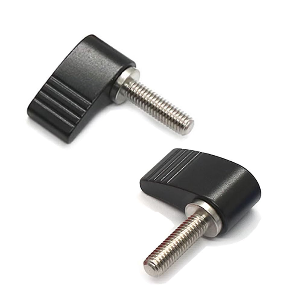 Set Mit 2 M8-griffschrauben – Aluminiumlegierung Und Edelstahl – Werkzeugloses Manuelles Anziehen – Für Mechanische Und Fotografische Anwendungen – Schwarz