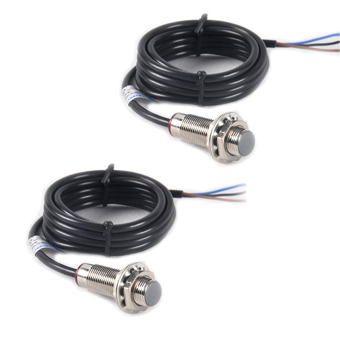 Npn-hall-effekt-sensor – 2er-pack – Metall Und Pbt – 10 Mm Erfassungsbereich, 5–30 V – Industrieautomation – M12 Schwarz