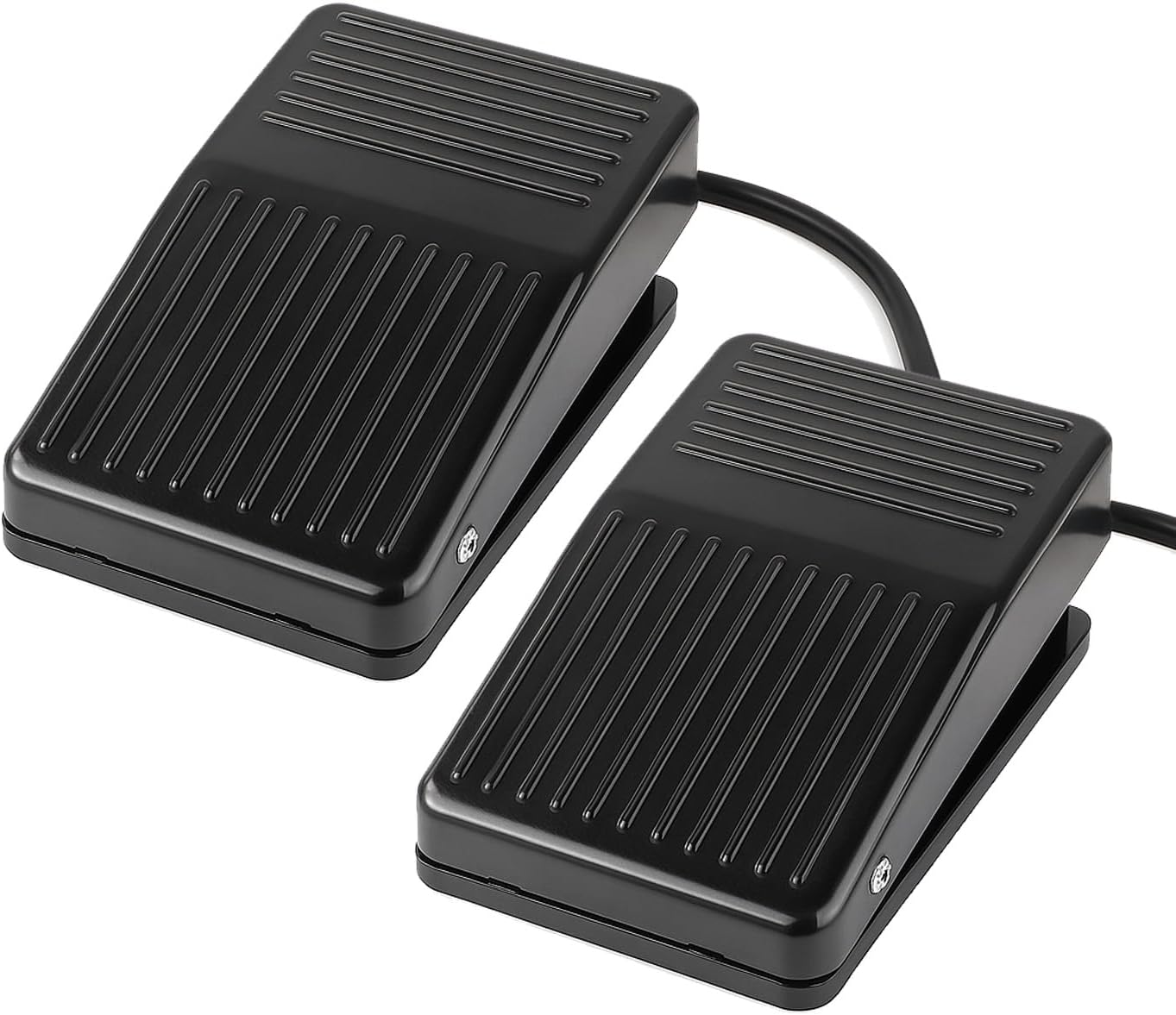 Fußschalter – 2er-pack – Schwarzer Kunststoff – Spdt-momentansteuerung – Für Elektrowerkzeuge – 9,9 X 6,1 X 3,8 Cm