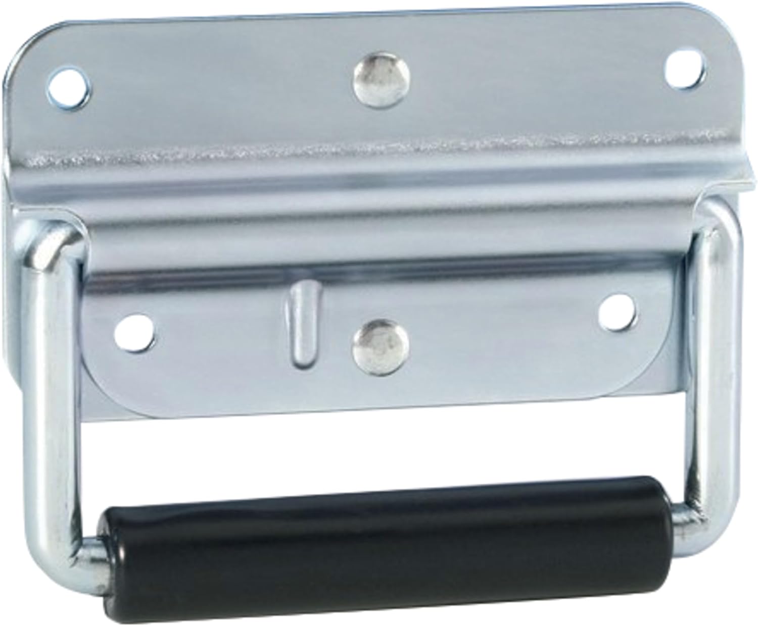 Versenkter, Federbelasteter Griff – 1 Stück – Robustes, Schwarzes Pvc – Unauffälliger Klappmechanismus – Für Möbel Und Schiebetüren – 9,5 Mm Tiefe
