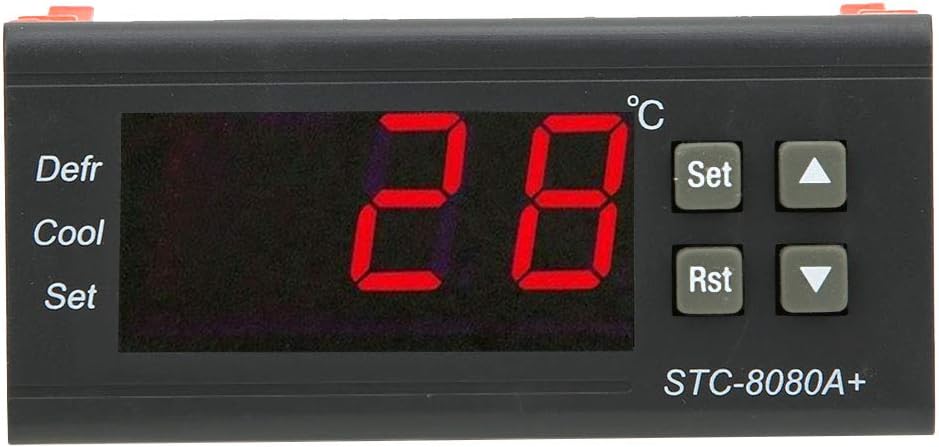 Digitaler Temperaturregler – 1 Stück – Robustes Abs – Kühlregelung Und Alarmfunktion – Geeignet Für Kühlschränke Und Lkw-lagerung – Kompaktes Schwarz