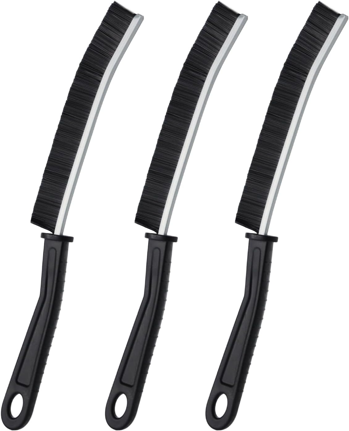 3er-set Reinigungsbürsten – Feste Pp-borsten – 0,5 Cm Flacher Bürstenkopf Für Fugen Und Ecken – Ideal Für Bad Und Küche – Ergonomischer Griff