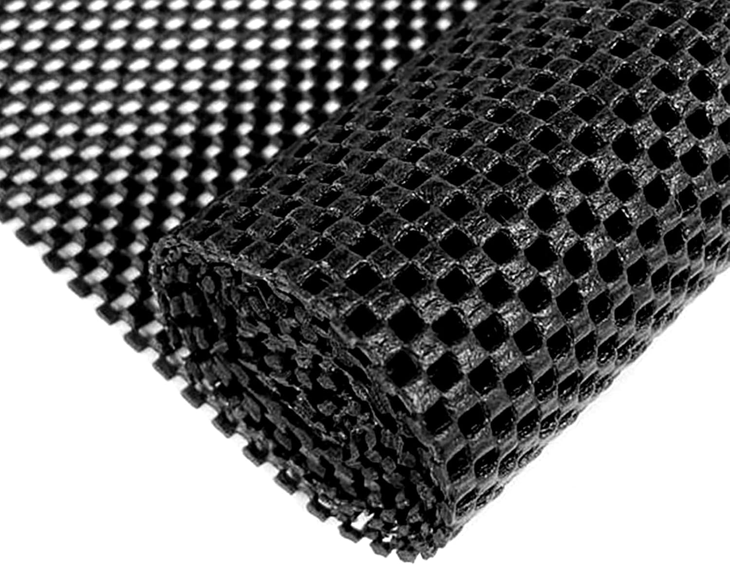 Rutschfeste Unterlage – 1 Stück – Schwarzes Pvc, Zuschneidbar – Verbesserte Rutschfestigkeit Und Wasserdicht – Küche, Bad, Regale – 100 X 150 Cm