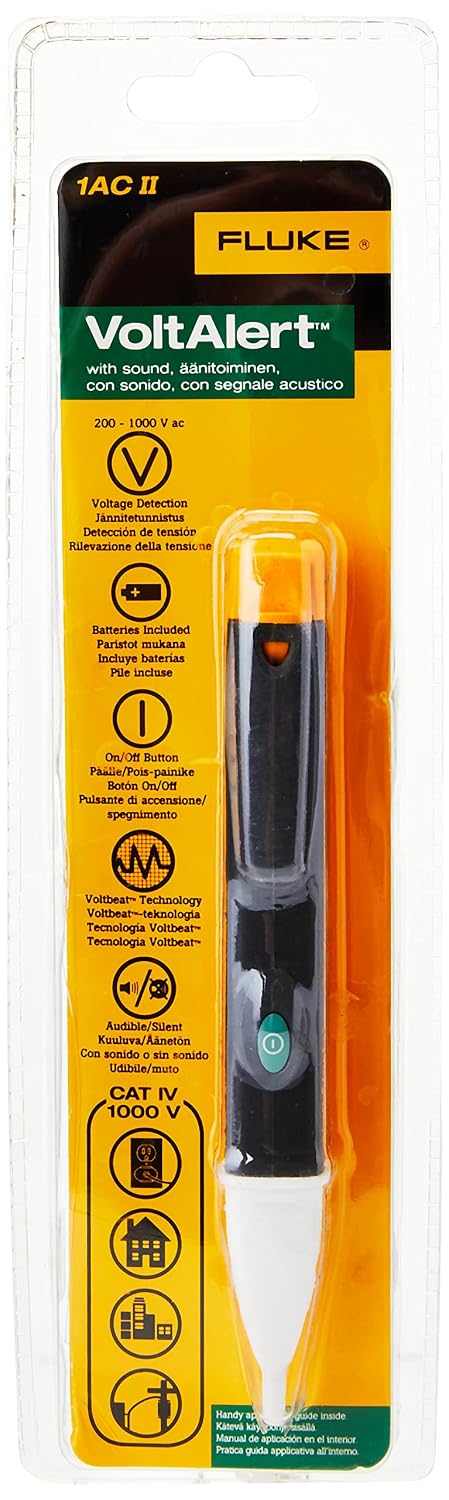 Berührungsloser Spannungsprüfer – 1 Stück – Robustes Kunststoffgehäuse – Spannungsmessung Von 200–1000 V Mit Alarmfunktion – Für Elektriker Und Heimwerker – Kompakt Und Tragbar