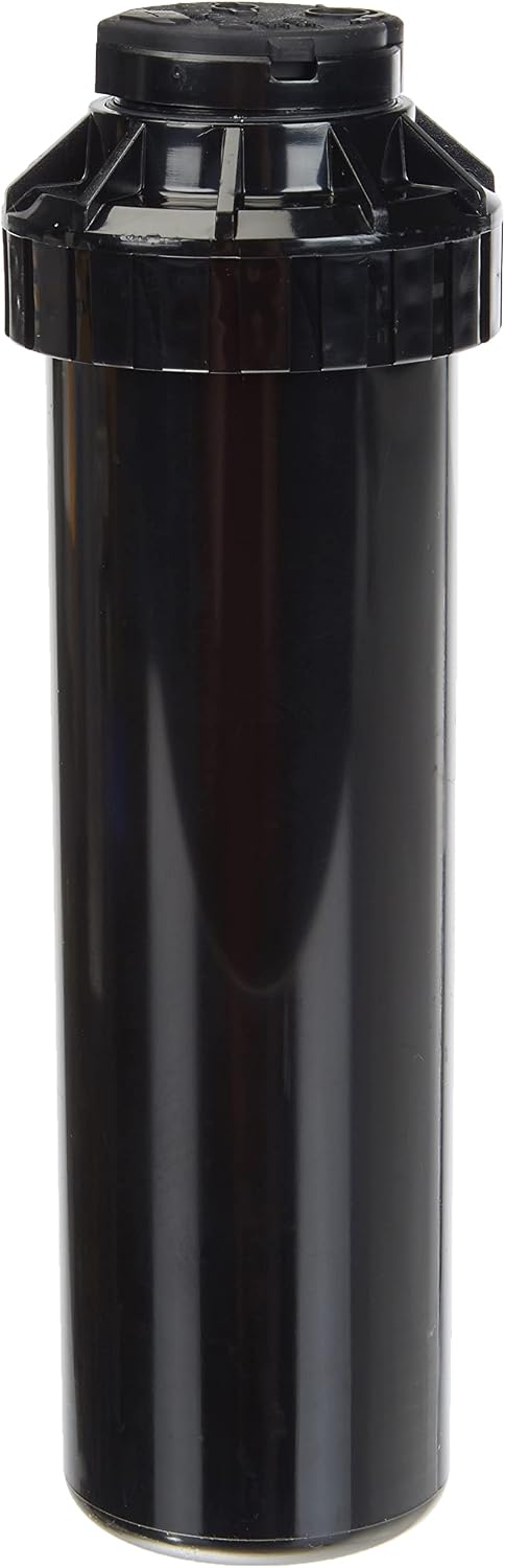 Versenkregner – 1 Stück – Robustes Kunststoffgehäuse – Verstellbarer Sprühwinkel 40–360° – Für Garten Und Rasen – Schwarz, 16 X 4 X 4 Cm