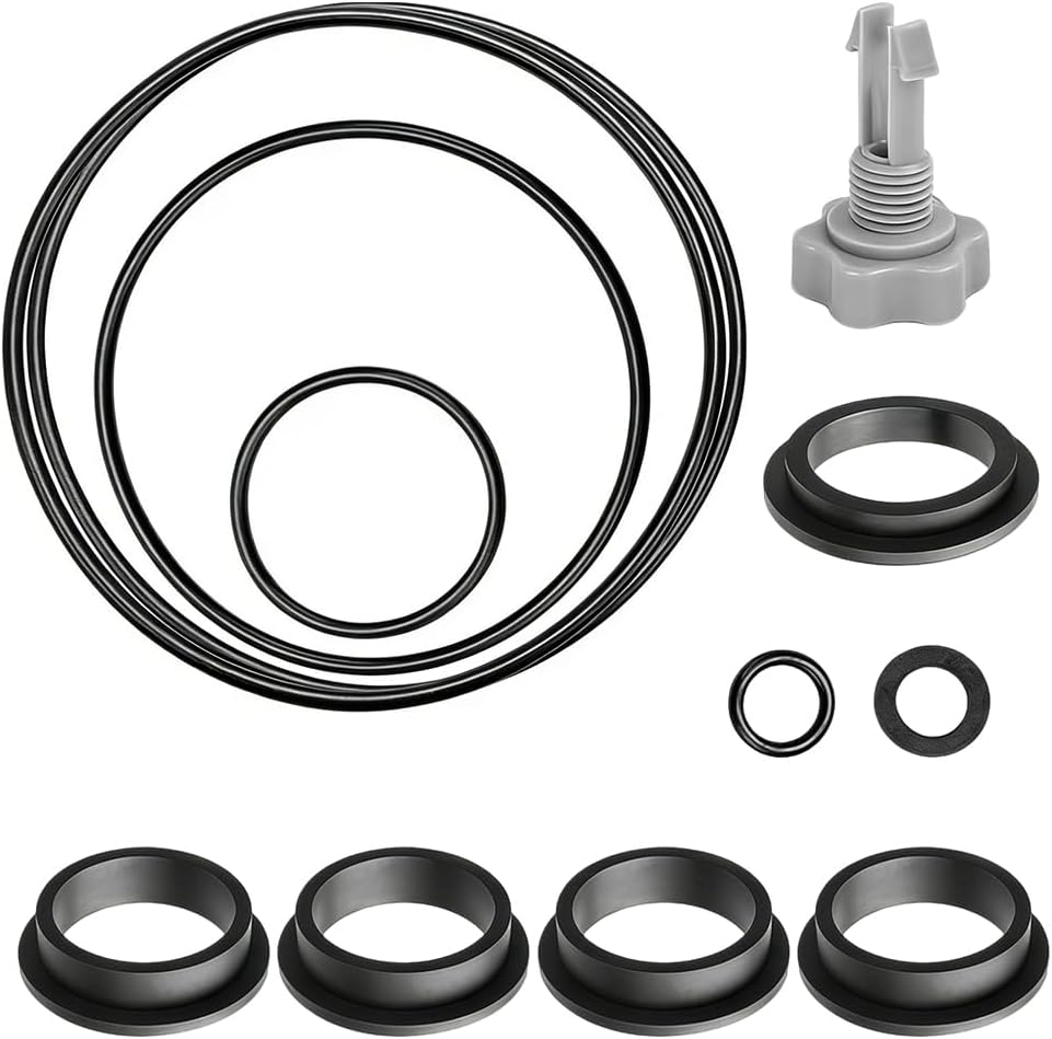 12-teiliges O-ring-set Für Pumpenfilter – Wasserdichter Schwarzer Gummi – Für Sandfiltersysteme – Poolpflege Im Privatbereich – Kompatibel Mit Standardmodellen