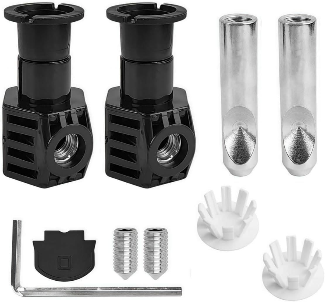 Wand-wc-befestigungsset – 1 Set – Kunststoff Und Eisen – Stabile Und Geräuschlose Montage – Für Moderne Wcs – Schwarz, 7,4 X 4 X 3,5 Cm
