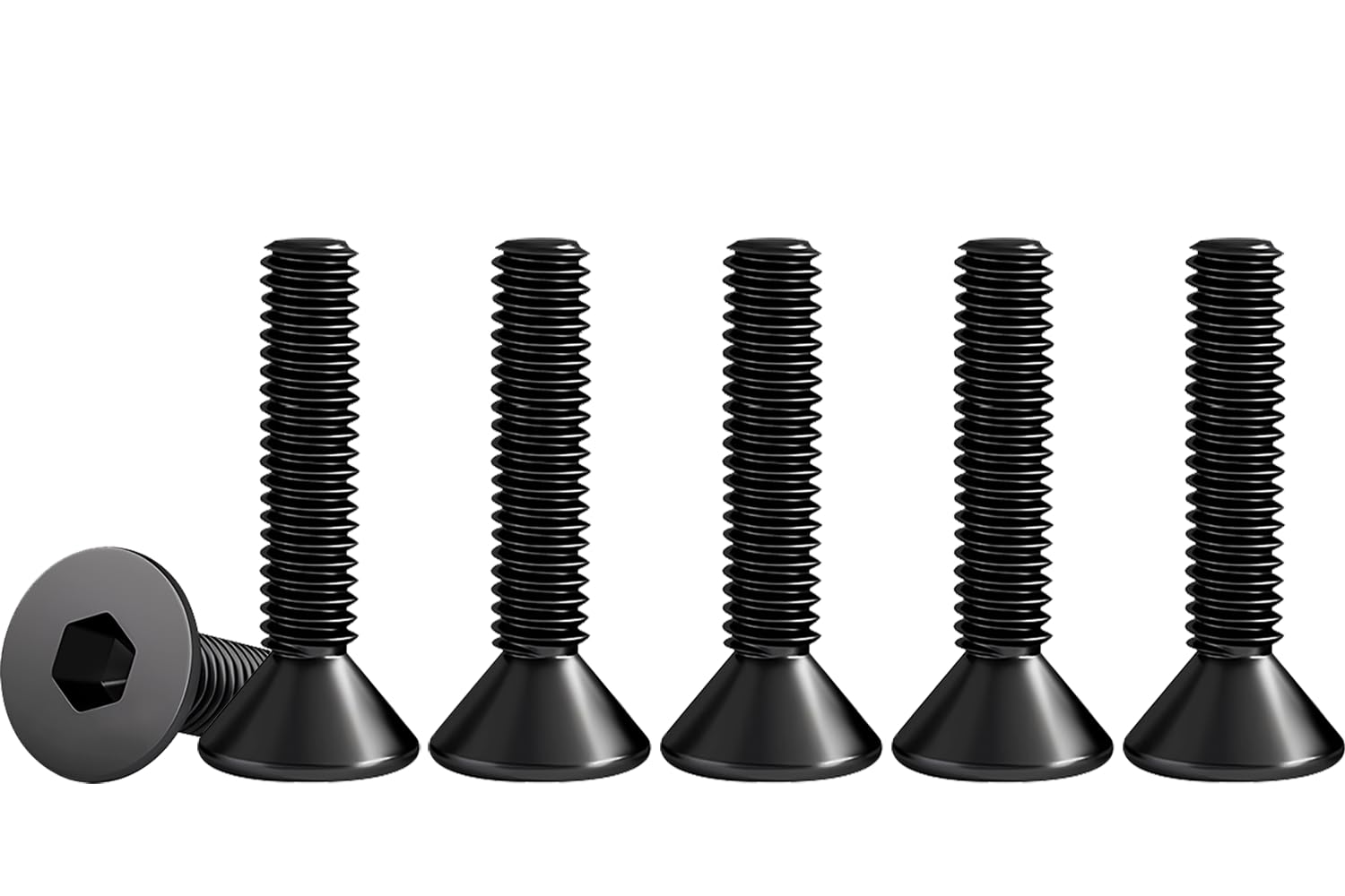 Senkkopfschrauben – 50 Stück – Edelstahl A2 – Vollgewinde M3x20 Mm – Heimwerker- Und Maschinenbau – Schwarz Din 7991