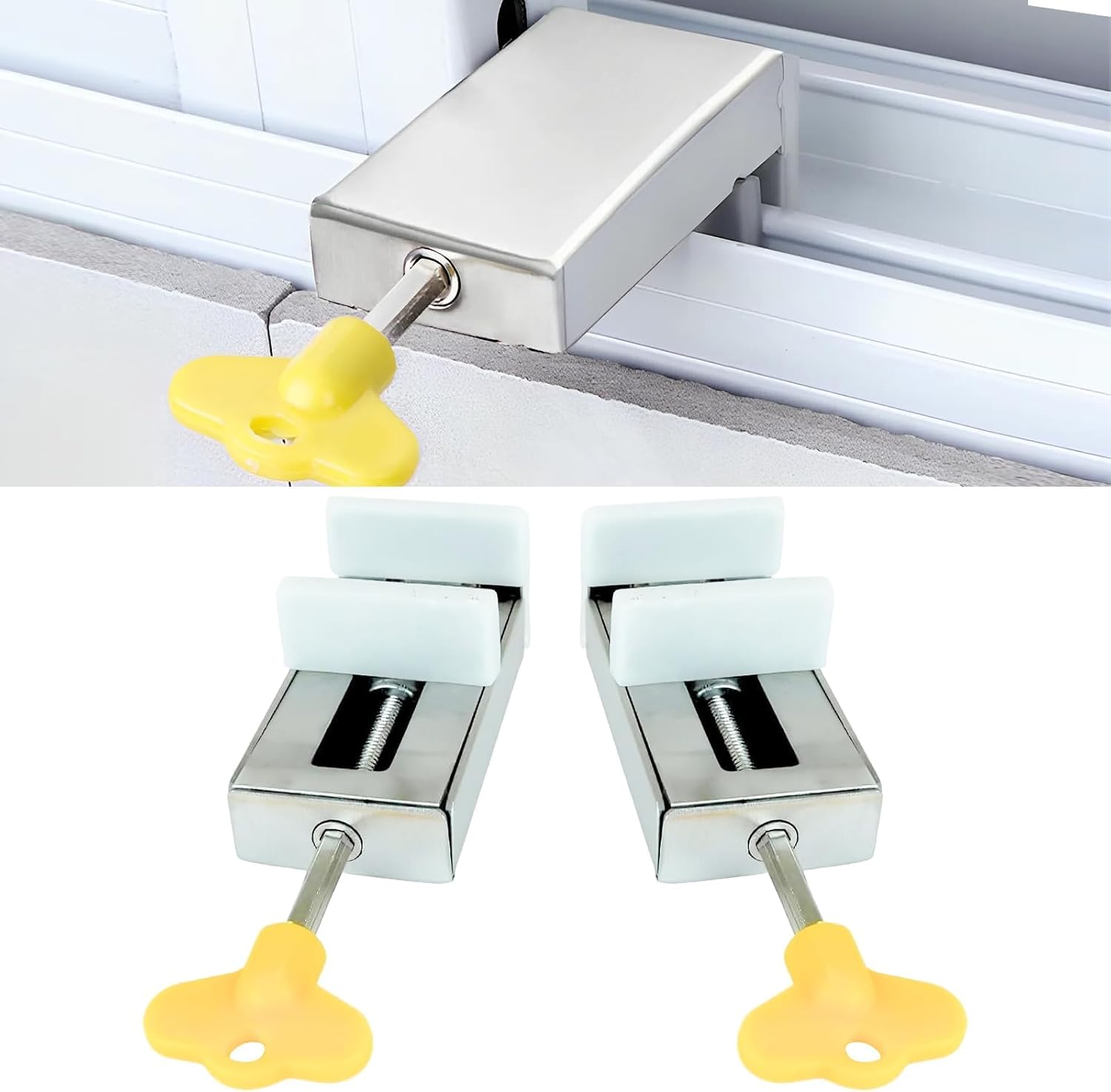 Schiebefensterstopper – 2er-set – Robustes Aluminium – Kindersicherung Gegen Öffnen – Für Häuser Und Wohnungen – Unauffälliges Schwarz
