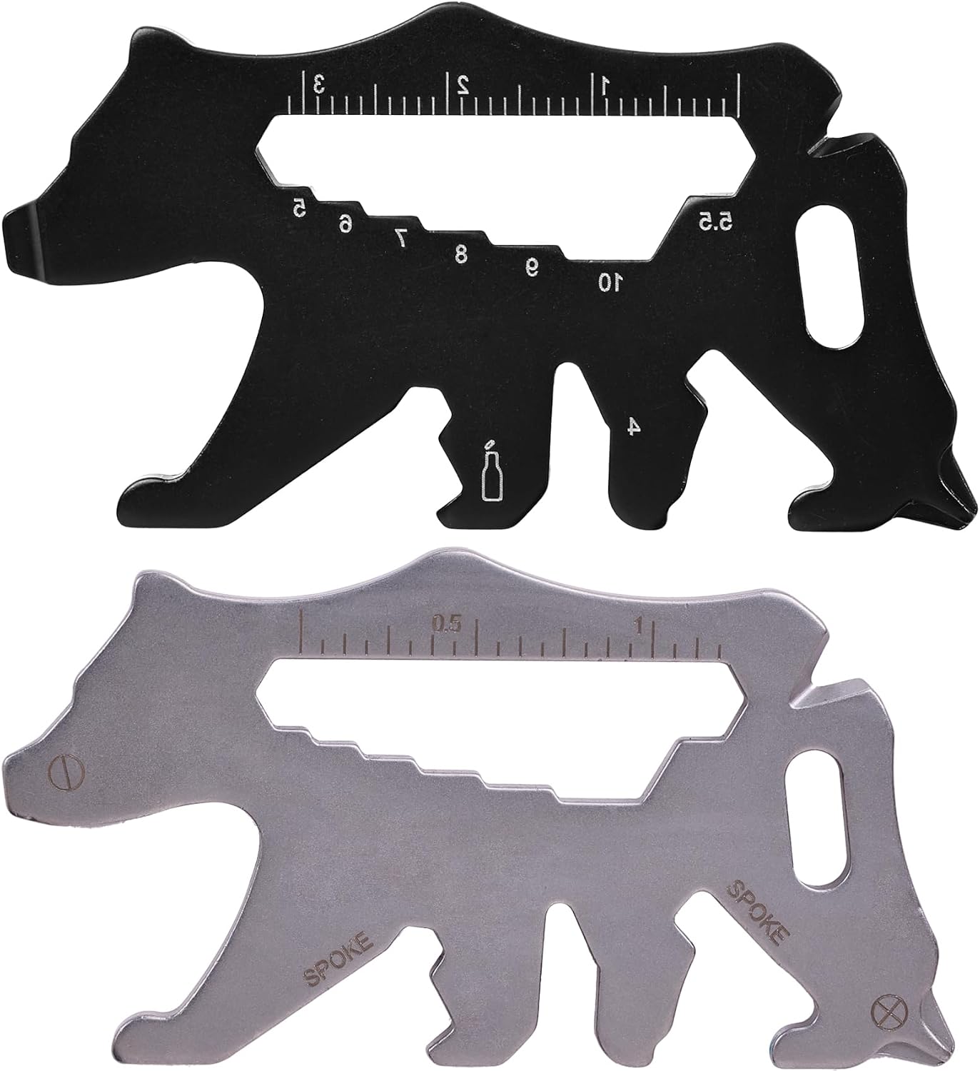 Bear Metall-taschenwerkzeug – 2er-pack – Edelstahl – 15-in-1 Multifunktionswerkzeug – Schraubenschlüssel Und Flaschenöffner – Für Heimwerker Und Outdoor-aktivitäten
