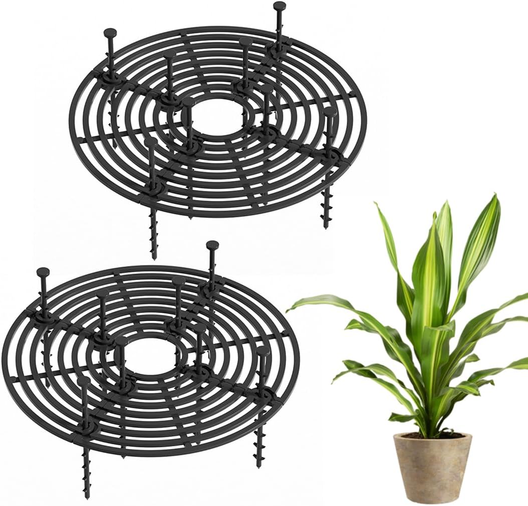 Runde Schutzgitter – 2er-set – Schwarzer Abs-kunststoff – Kratzfest Für Katzen Und Haustiere – Garten, Balkon, Wohnzimmer, Innen-/außenbereich – Durchmesser 30 Cm