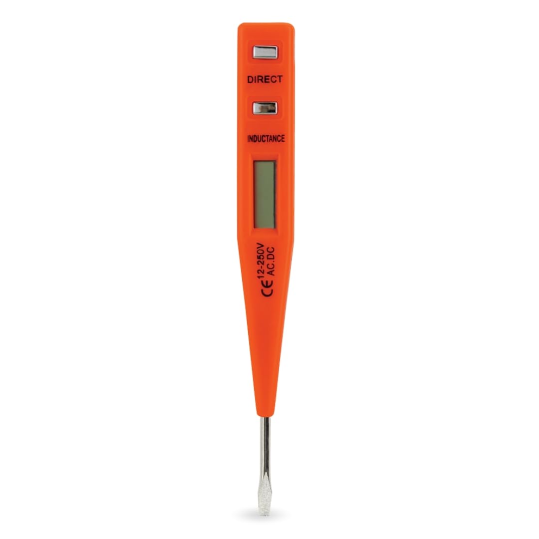 Lcd-spannungsprüfer 12–250 V – 1 Stück – Metall Und Kunststoff – Präzise Diagnose – Für Elektriker Und Heimwerker – 132 Mm, Schwarz