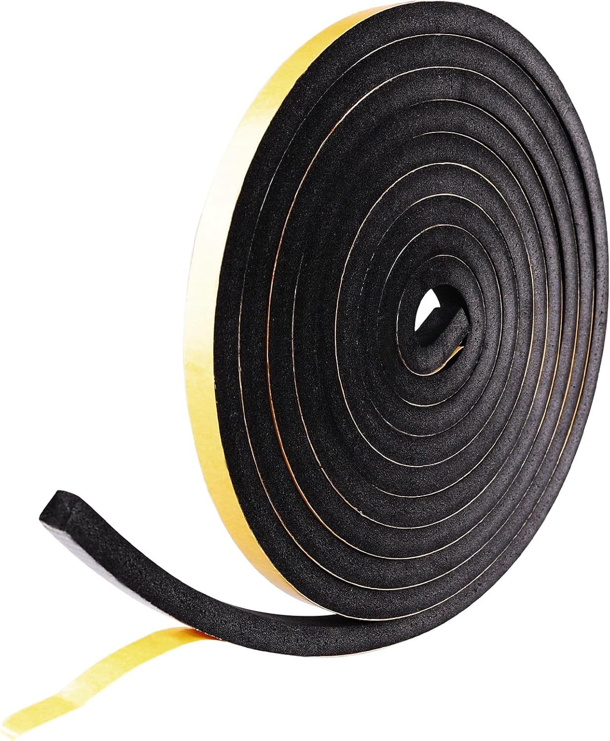 Schaumstoff-dichtungsstreifen – 1 Rolle À 4 M – Schwarzer Neoprenkautschuk – Schall- Und Wärmedämmung – Türen, Fenster Und Arbeitsplatten – 12 Mm X 10 Mm