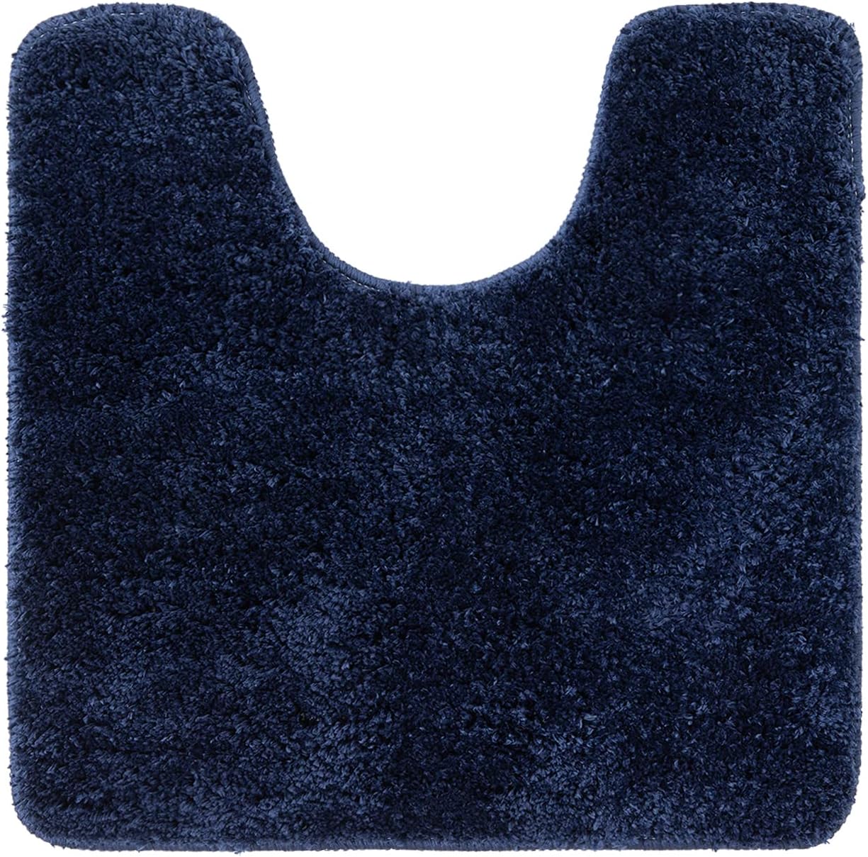 U-förmige Toilettenmatte – 1 Stück – Weiche Mikrofaser – Saugfähig Und Rutschfest – Für Badezimmer – Dunkelblau, 45 X 45 Cm