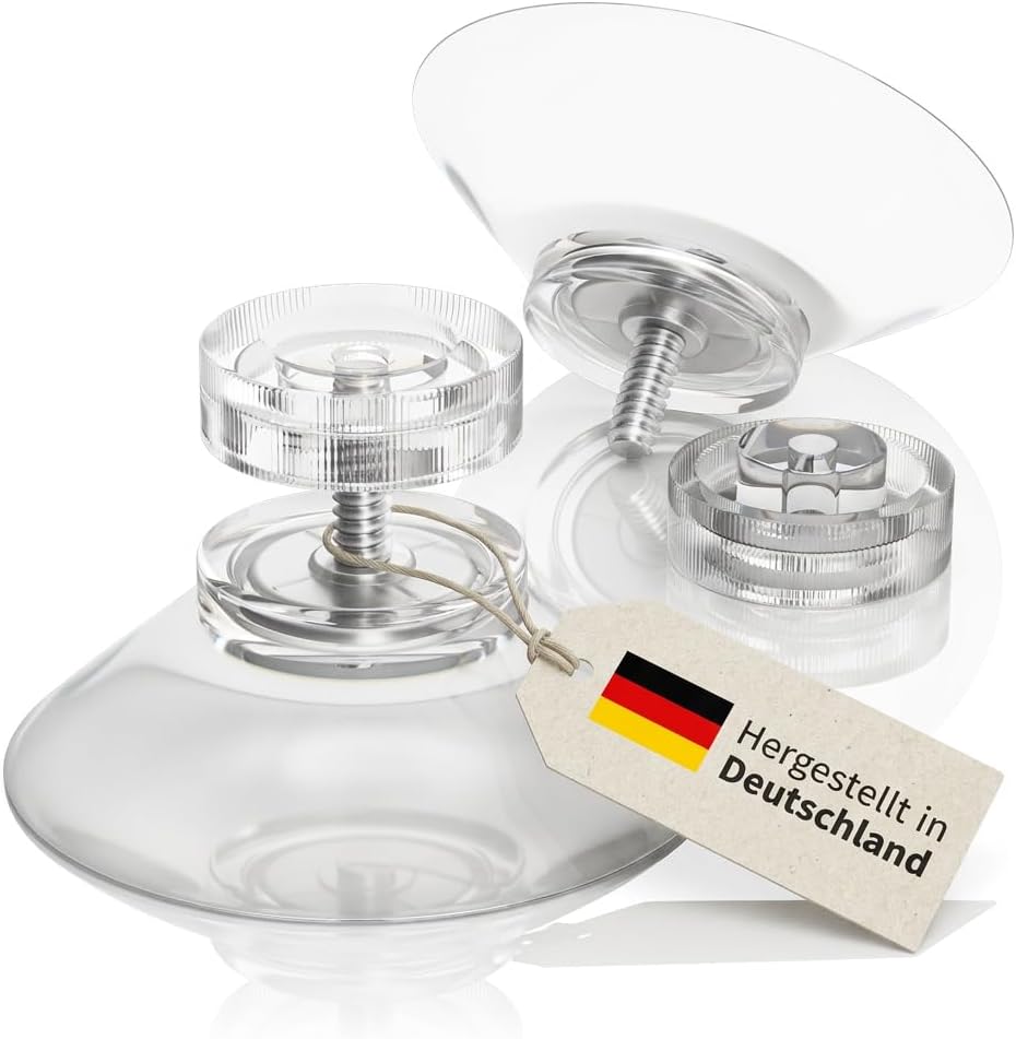 Set Mit 20 Saugnäpfen Zum Einschrauben – Transparent, Ø 30 Mm – Starke Haftung – Kunststoff – Für Fensterdekoration, Büro Und Zuhause