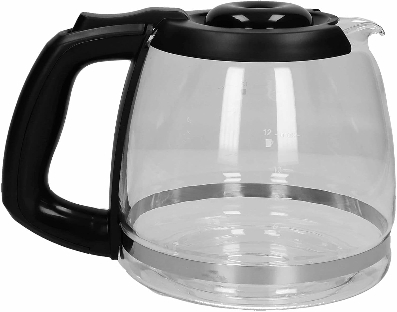 Glaskaraffe – 1 Stück – Robustes Glas – 1,5-liter-kaffeekaraffe – Kompatibel Mit Chester-kaffeemaschinen – Für 12 Tassen