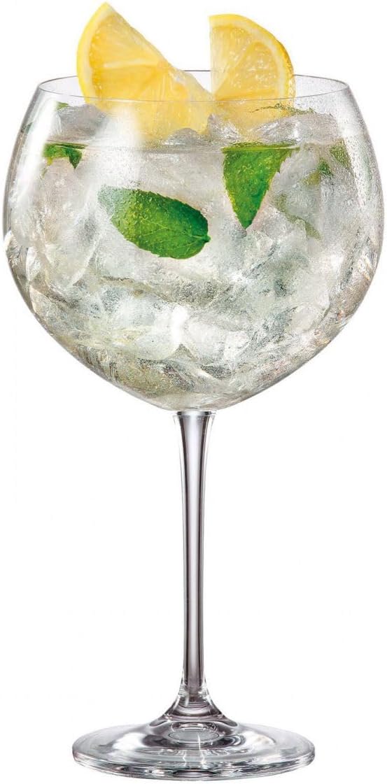 4er-set Gin-tonic-gläser – 850 Ml – Wacholder-design – Ideal Für Aperitifs – Für Cocktail-liebhaber – Ø 10,5 X 23 Cm